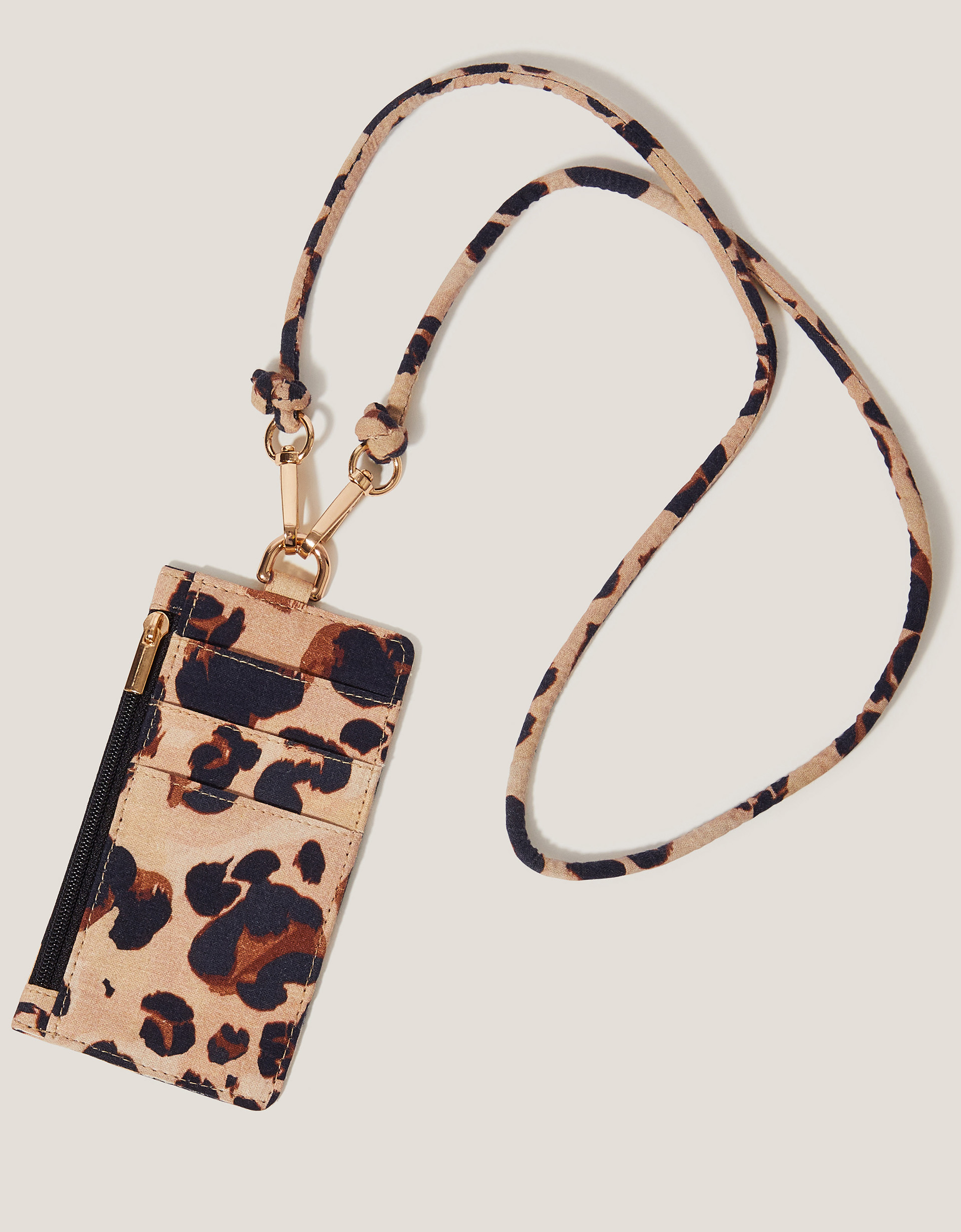 Leopard Print Card Holder Lanyard