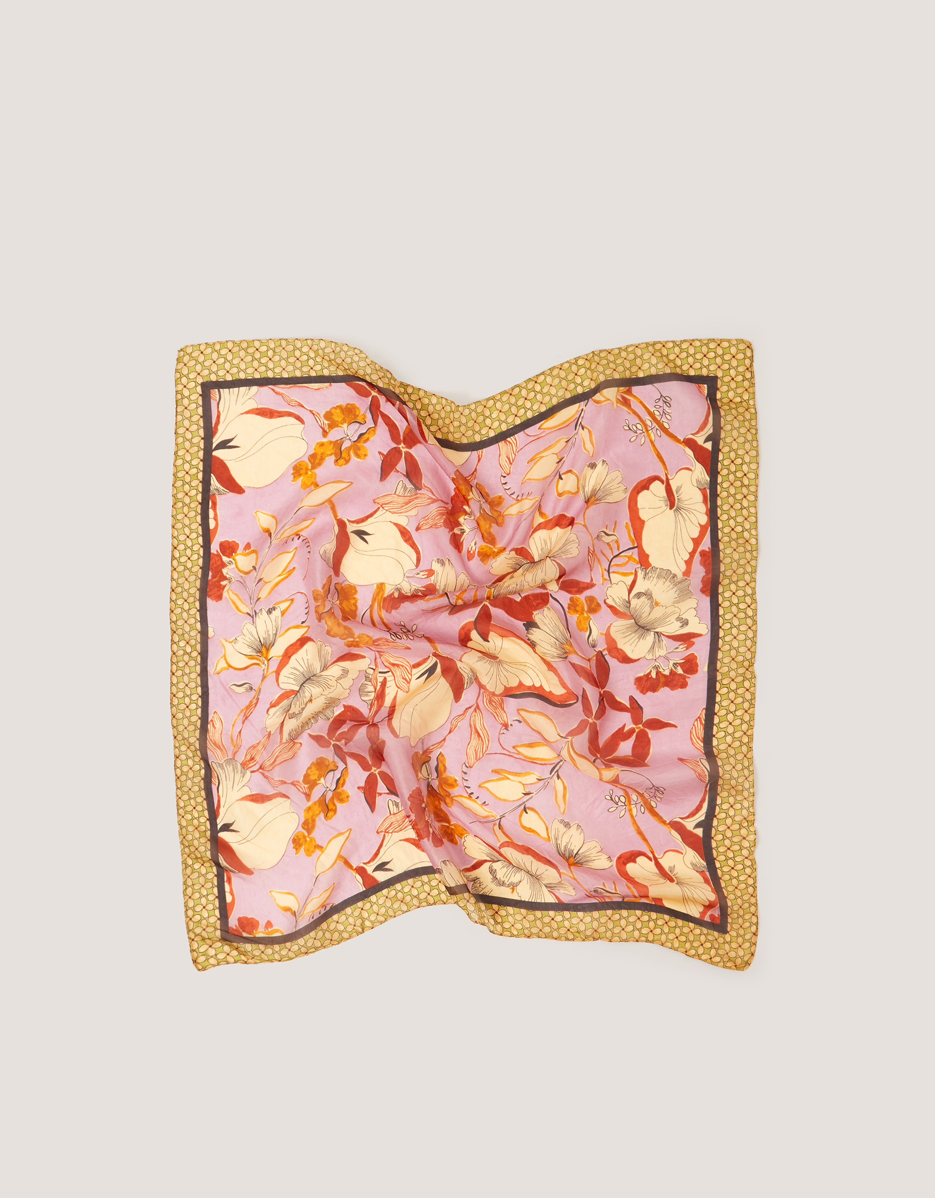 Isabella Floral Square Silk Scarf Isabella Floral Square Silk Scarf
