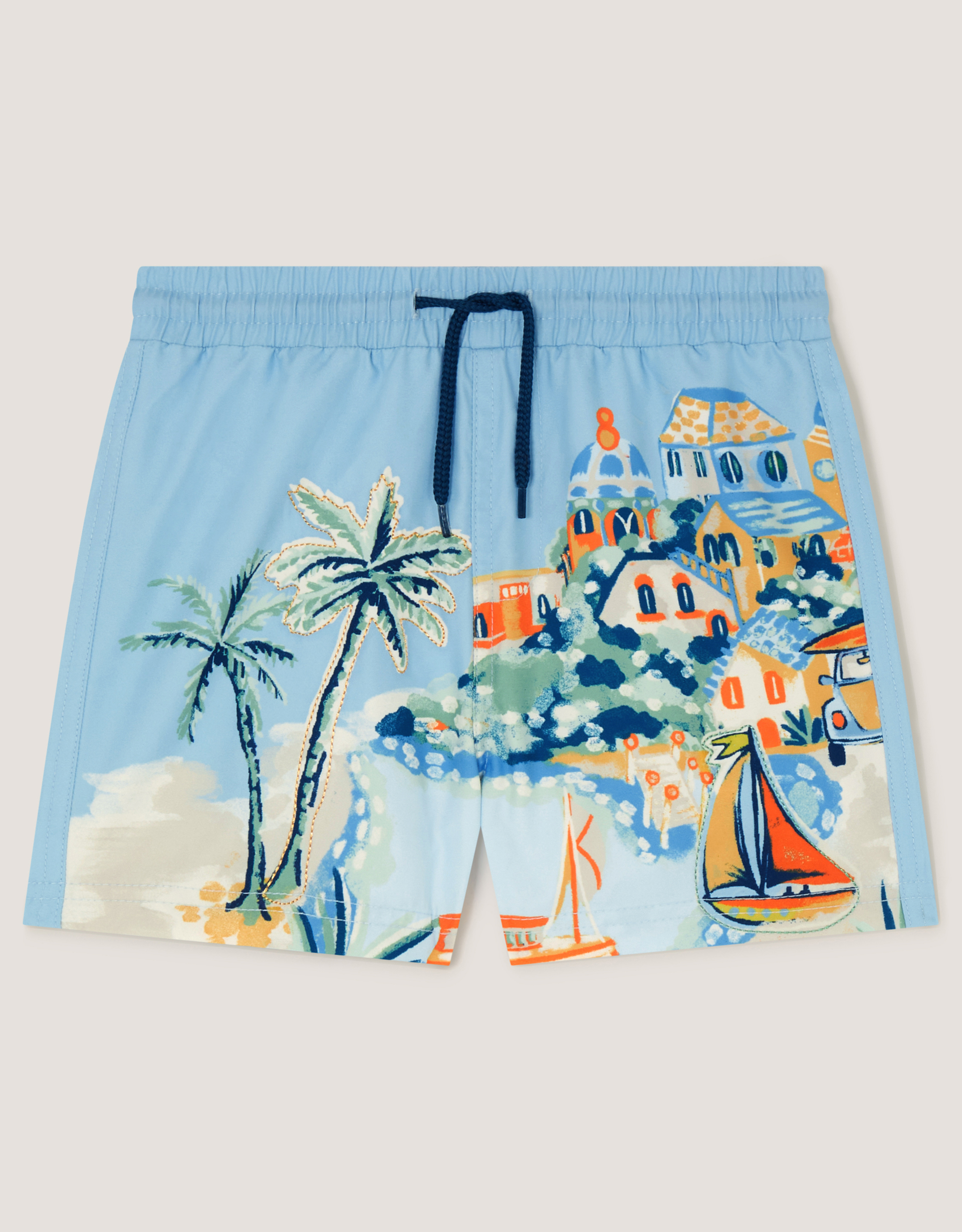 Scenic Print Swim Shorts Blue Scenic Print Swim Shorts Blue