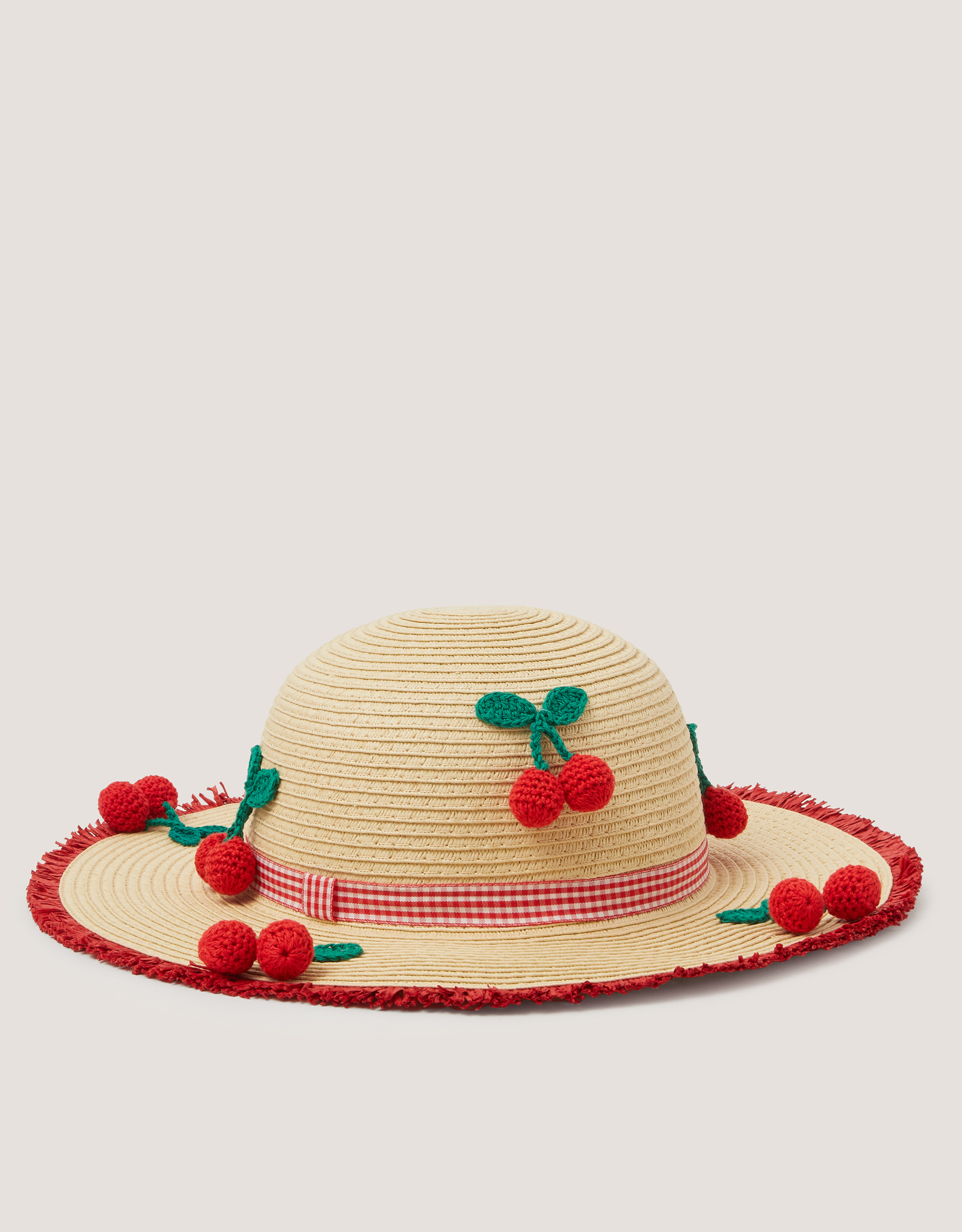 Cherry Straw Sun Hat Natural Cherry Straw Sun Hat Natural