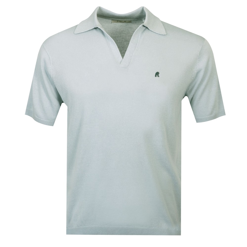 Linen Blend Knitted Polo Shirt Linen Blend Knitted Polo Shirt