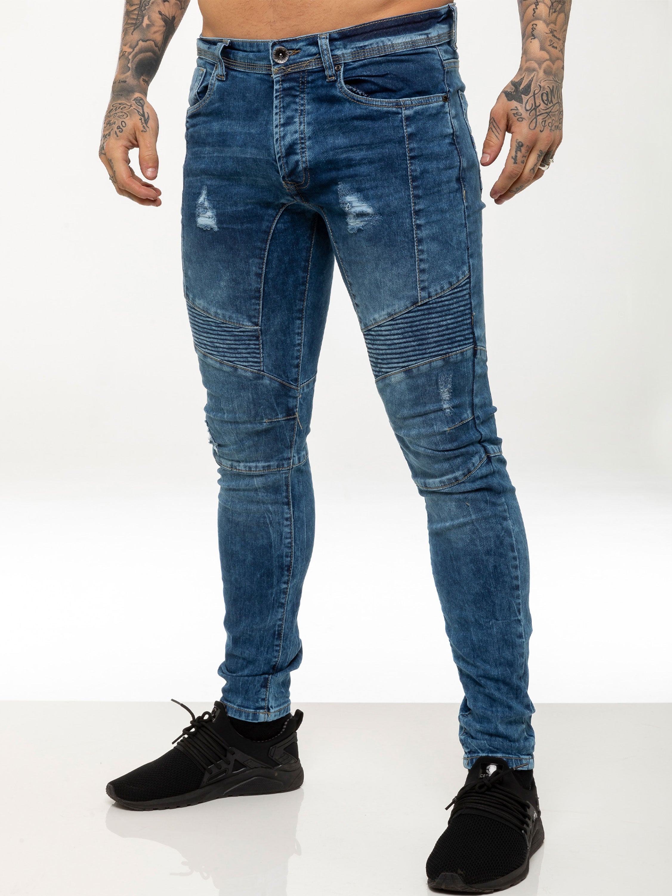 Mens Super Skinny Stretch Biker Denim Jeans Mens Super Skinny Stretch Biker Denim Jeans