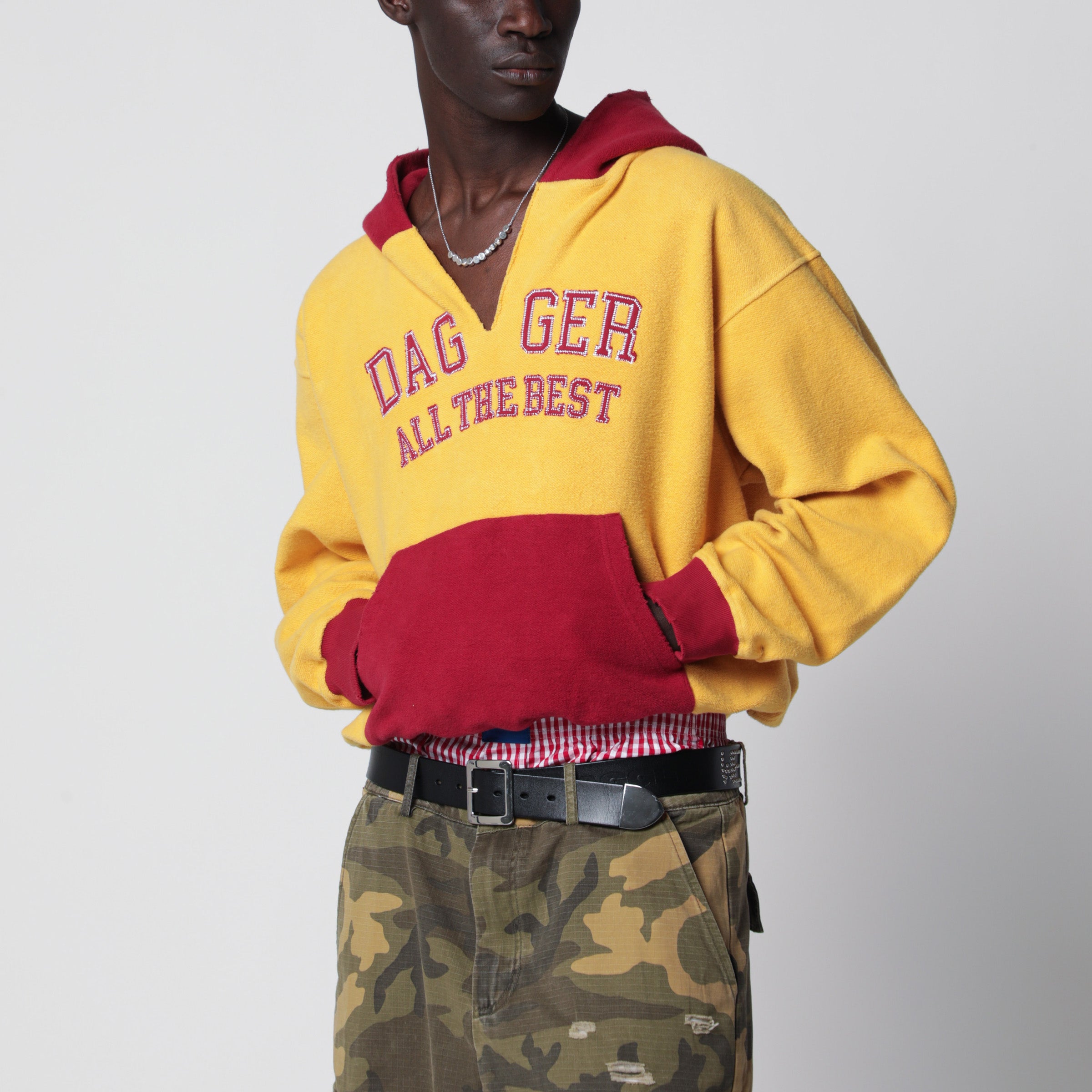 Hooded terry cloth sweatshirt