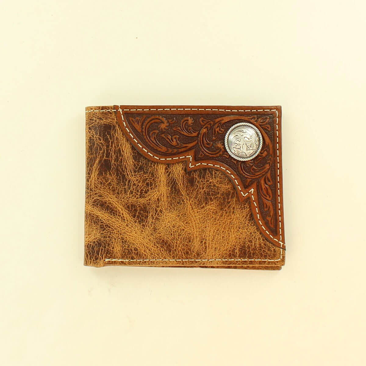 Men’s Filigree Corner Bifold Wallet Bag in Brown, Size OS, by Ariat Men’s Filigree Corner Bifold Wallet Bag in Brown, Size OS, by Ariat