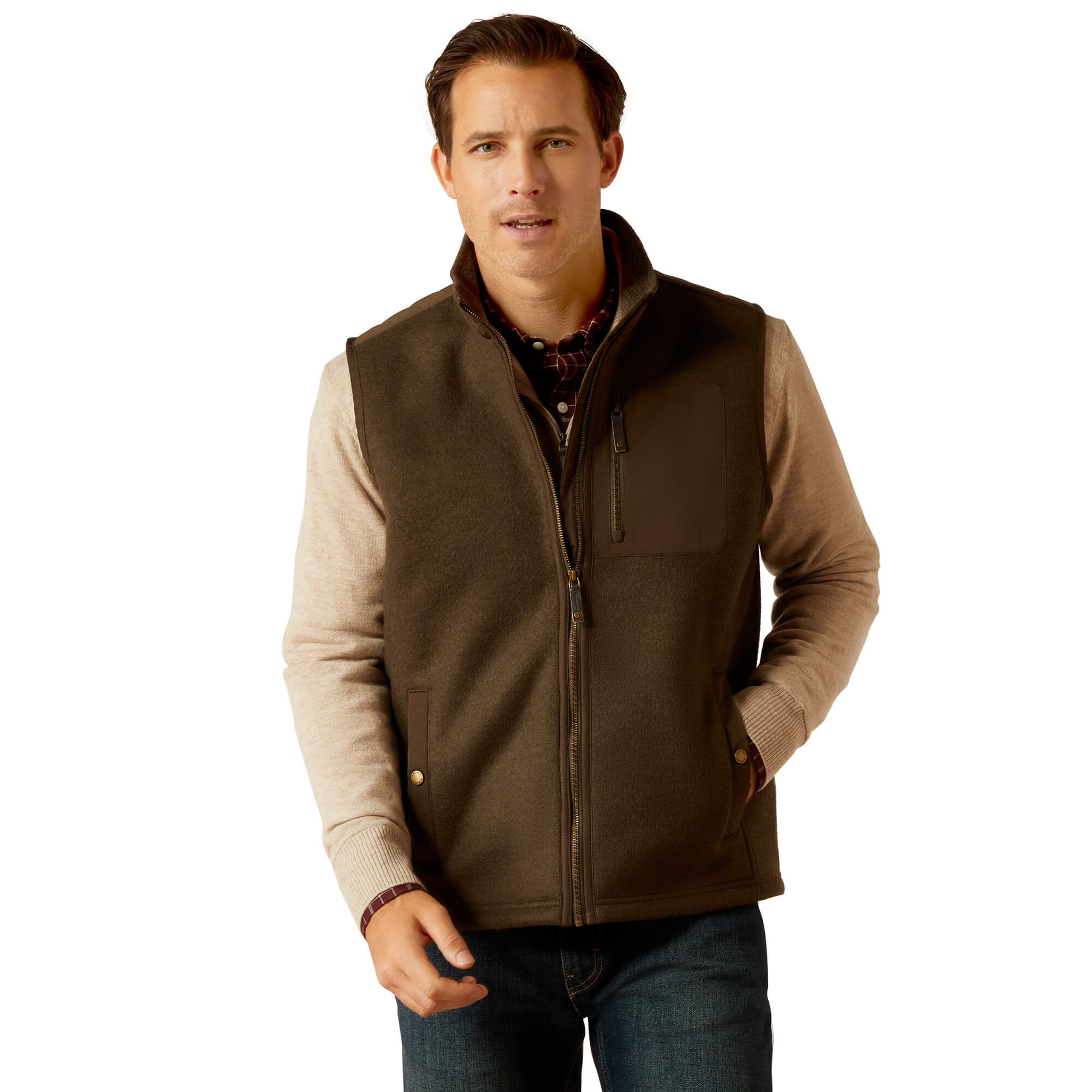 Men’s Millbrae Gilet in Earth, Size X-Large, by Ariat Men’s Millbrae Gilet in Earth, Size X-Large, by Ariat