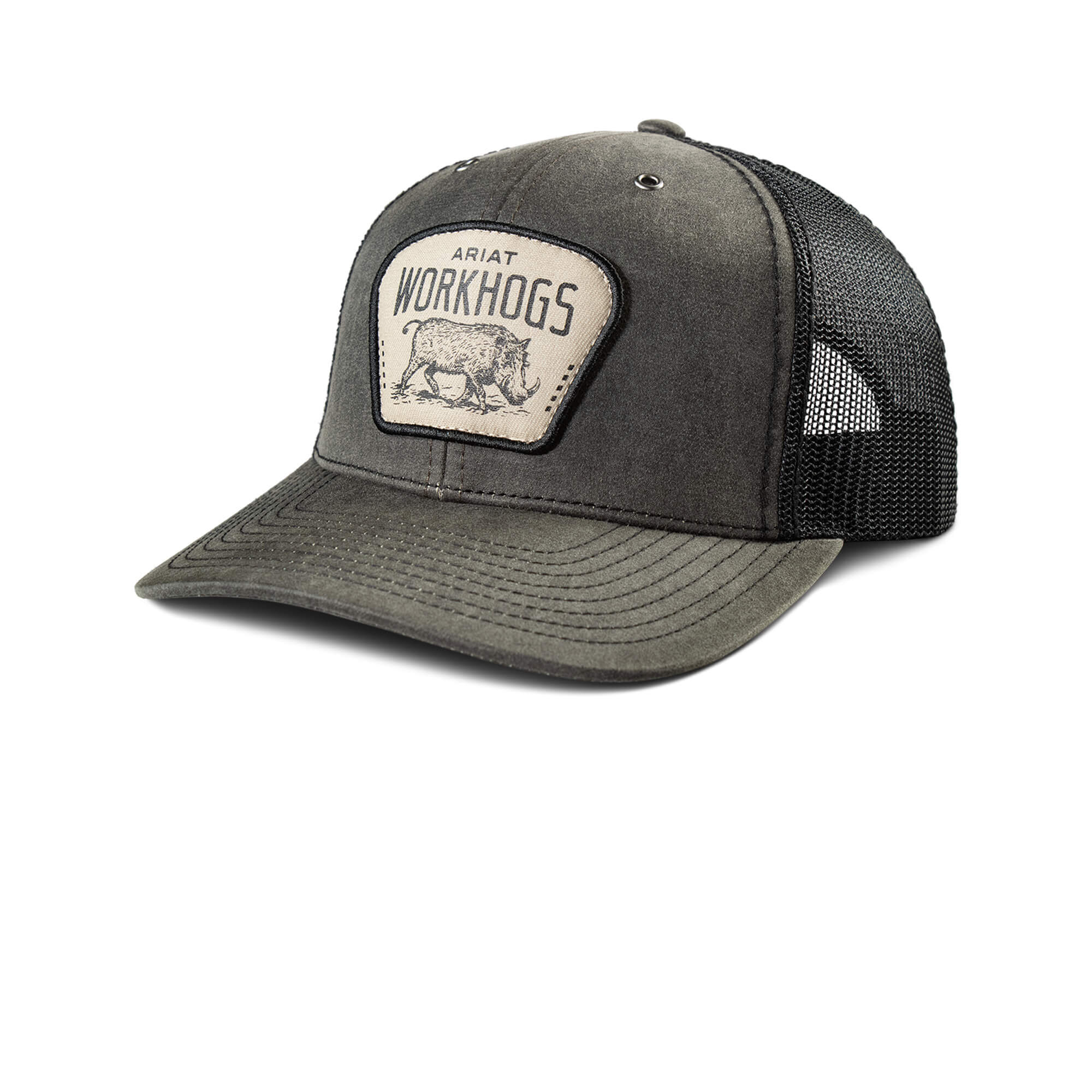 Men’s WorkHog Patch Snapback Cap in Gray, Size OS, by Ariat Men’s WorkHog Patch Snapback Cap in Gray, Size OS, by Ariat