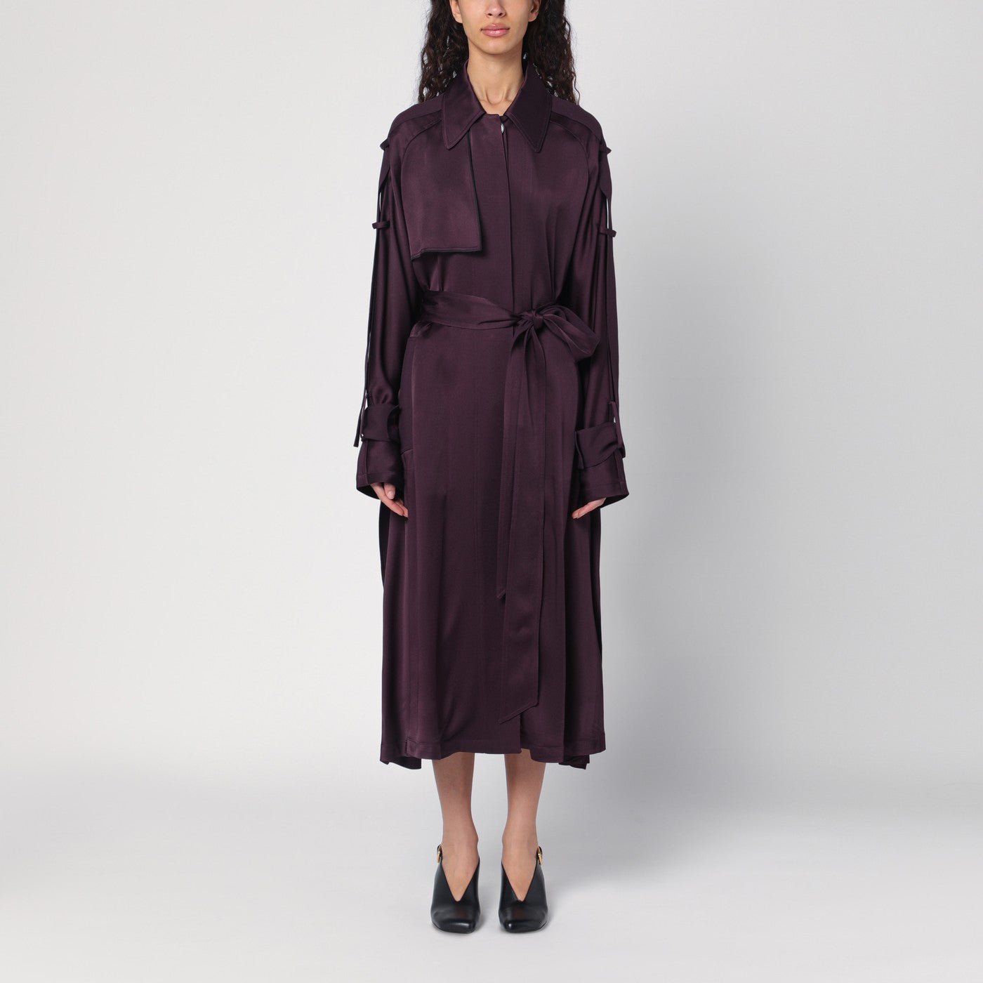 Eggplant colour single-breasted trench coat Eggplant colour single-breasted trench coat