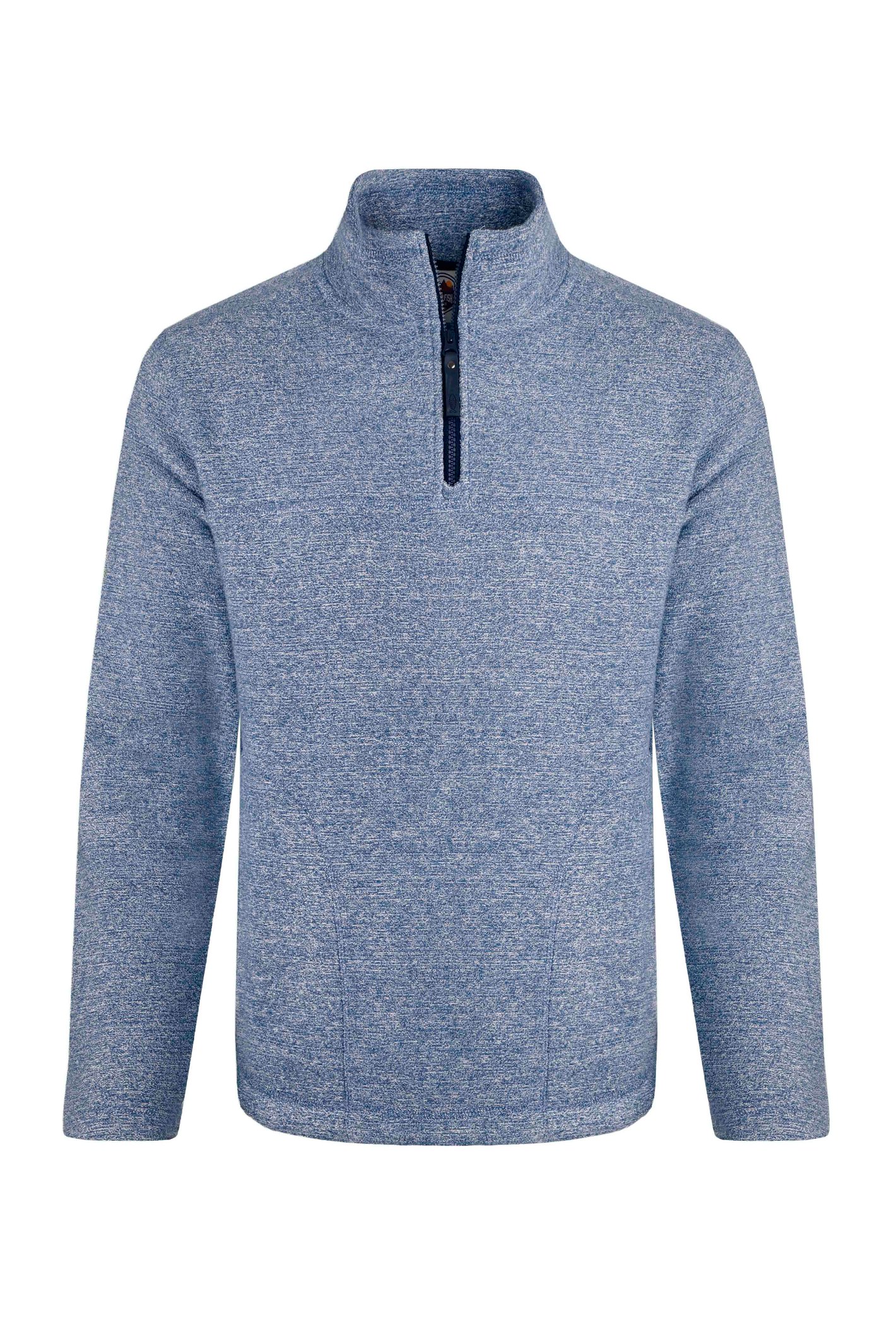 Weird Fish Laramie Eco Zip Snow Marl Fleece Mid Blue Size Weird Fish Laramie Eco Zip Snow Marl Fleece Mid Blue Size