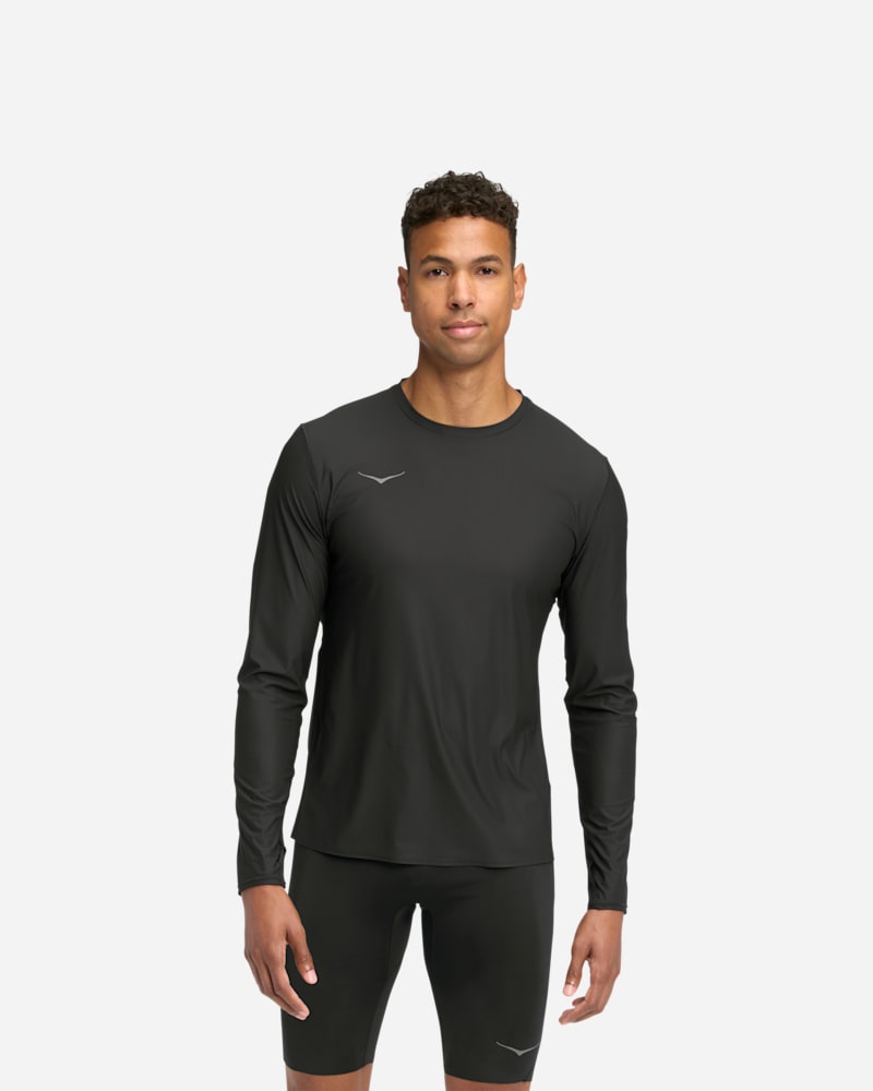HOKA Men’s Airolite Long Sleeve Top . in Black, Size Large HOKA Men’s Airolite Long Sleeve Top . in Black, Size Large