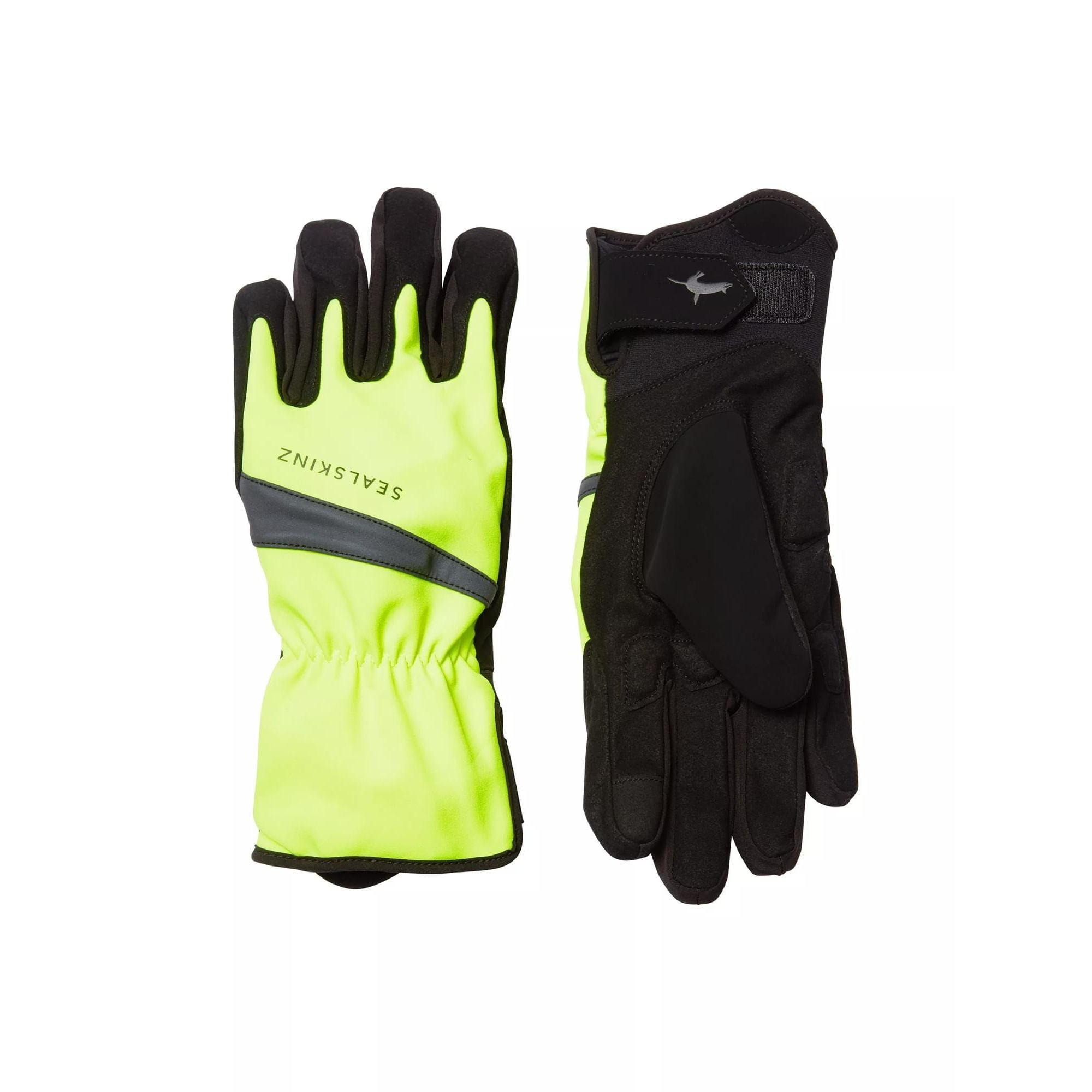 Mens Waterproof All Weather Cycle Gloves – L Neon YellowBlack