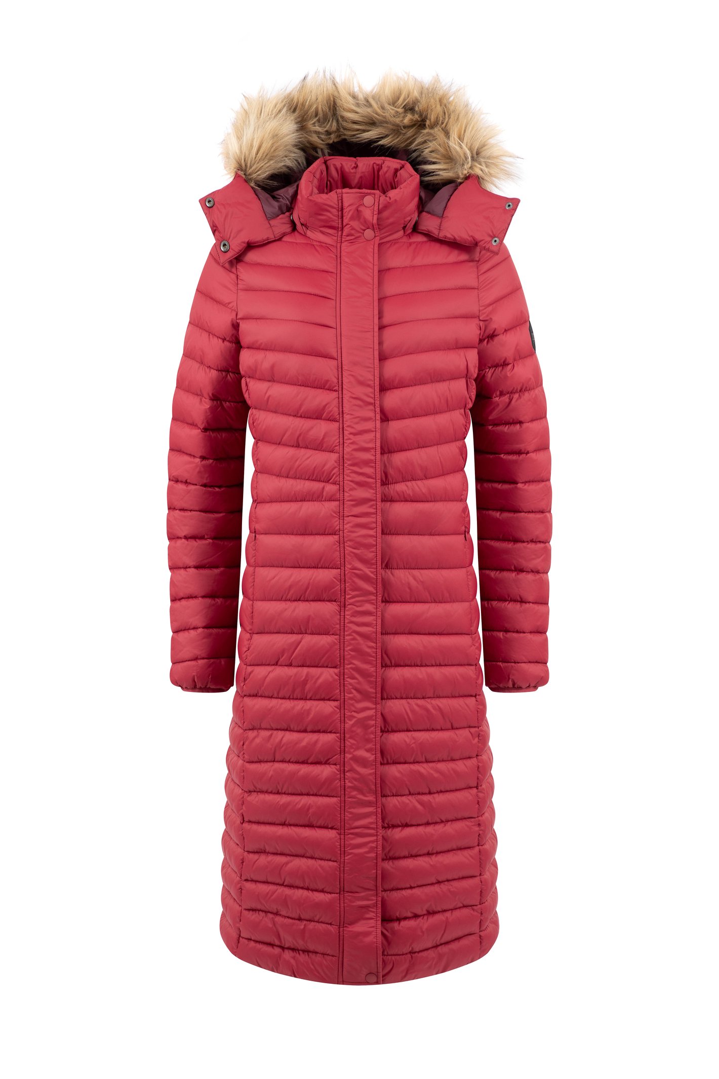 Weird Fish Kempley Lightweight Padded Mid-Line Hooded Jacket Garnet Size Weird Fish Kempley Lightweight Padded Mid-Line Hooded Jacket Garnet Size