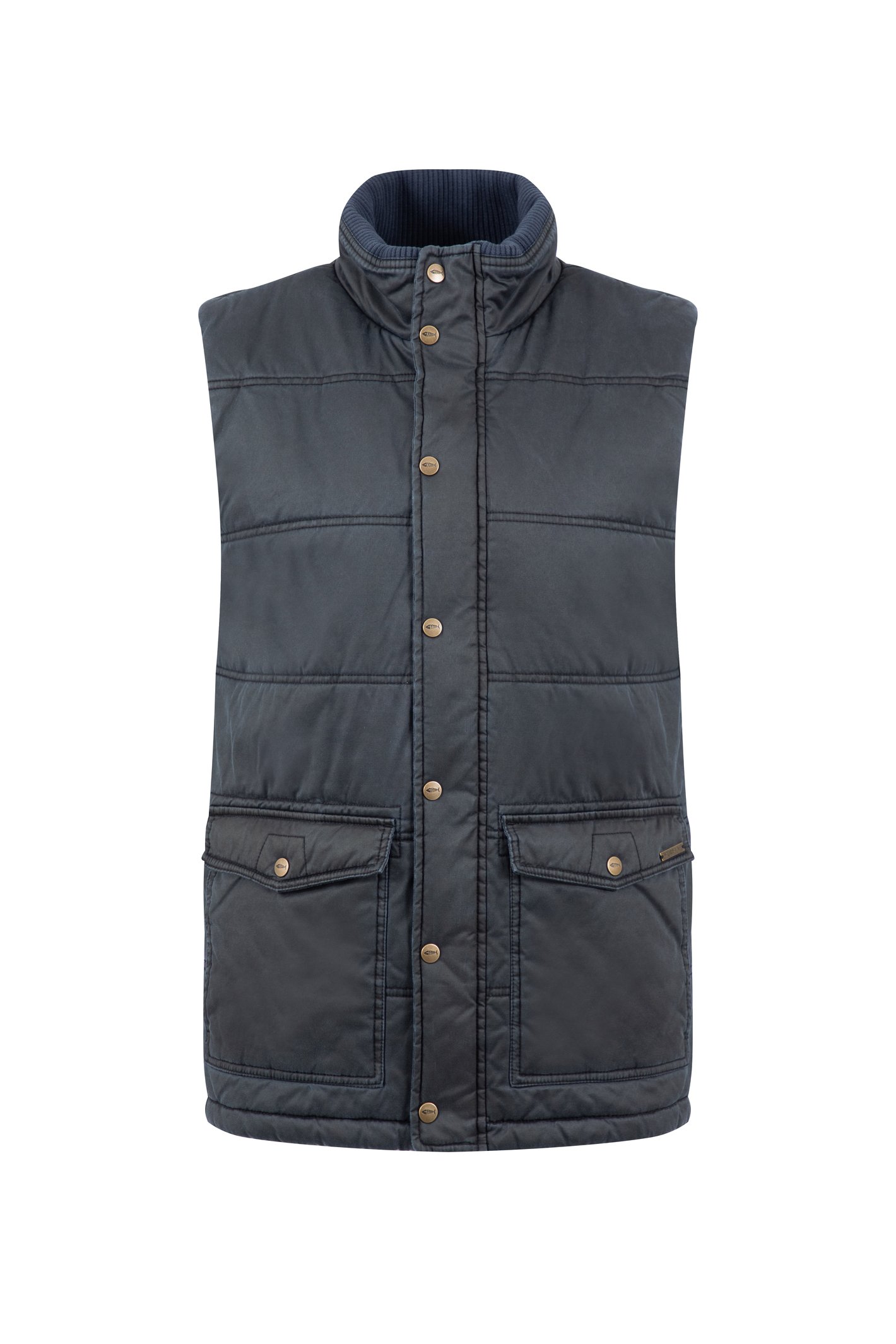 Weird Fish Dover Wadded Gilet Navy Size Weird Fish Dover Wadded Gilet Navy Size