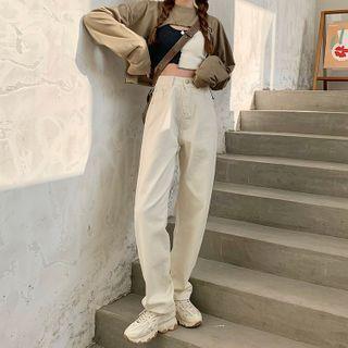 High-Waist Loose Fit Jeans Off-White High-Waist Loose Fit Jeans Off-White