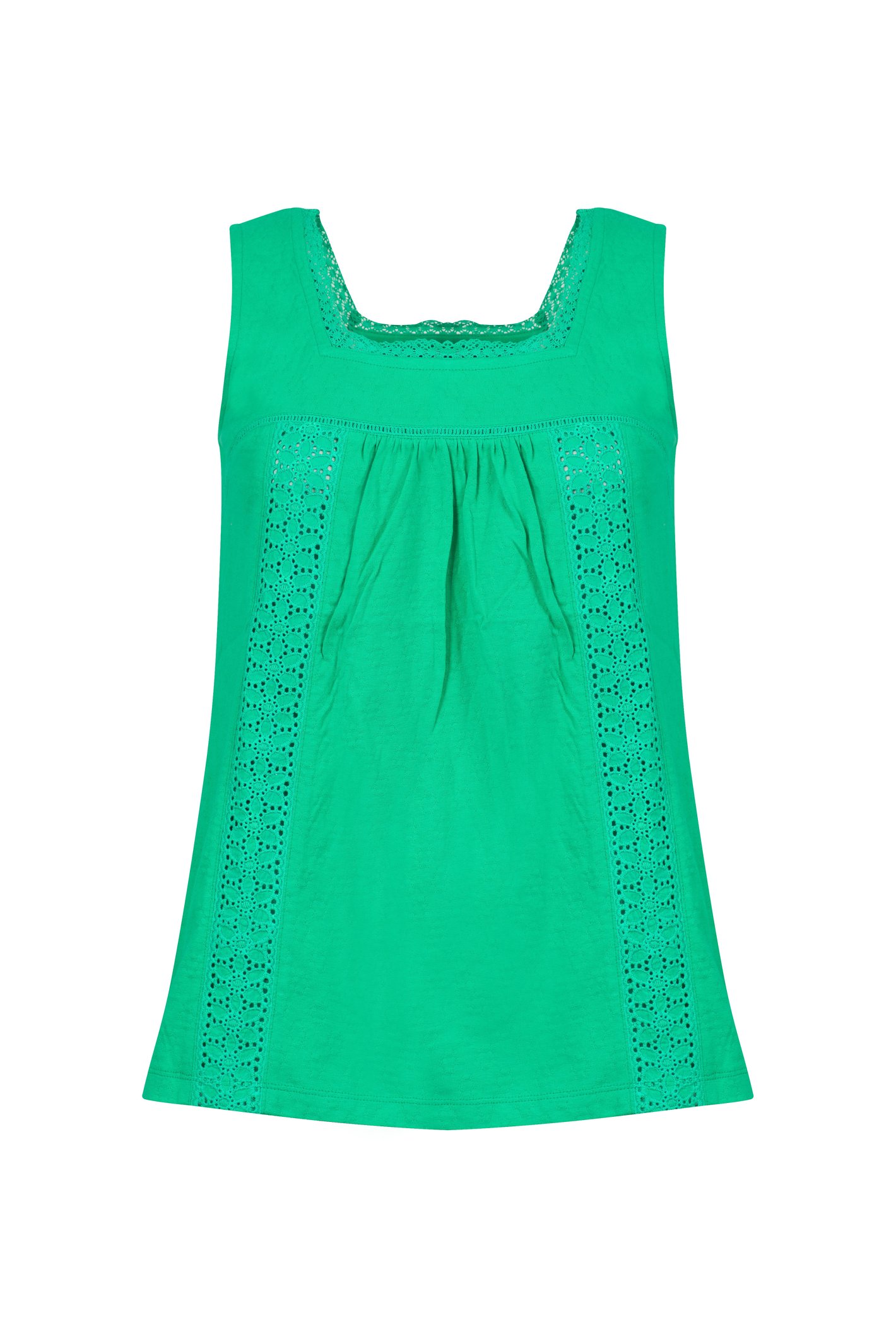 Weird Fish Chelle Square Neck Jersey Vest Gum Drop Green Size Weird Fish Chelle Square Neck Jersey Vest Gum Drop Green Size