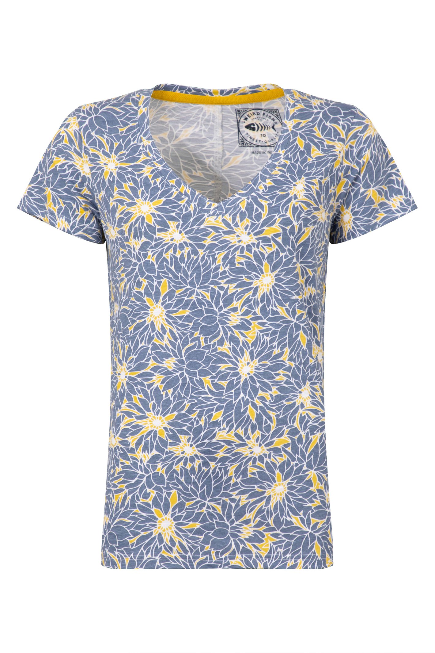 Weird Fish Merica Printed Jersey Shirt Faded Blue Size Weird Fish Merica Printed Jersey Shirt Faded Blue Size