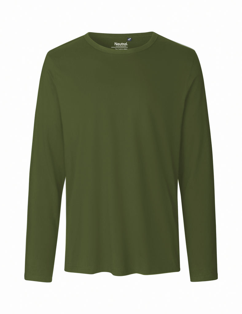 Fairtrade Organic Long Sleeve shirt: Mens – Military Green Fairtrade Organic Long Sleeve shirt: Mens – Military Green