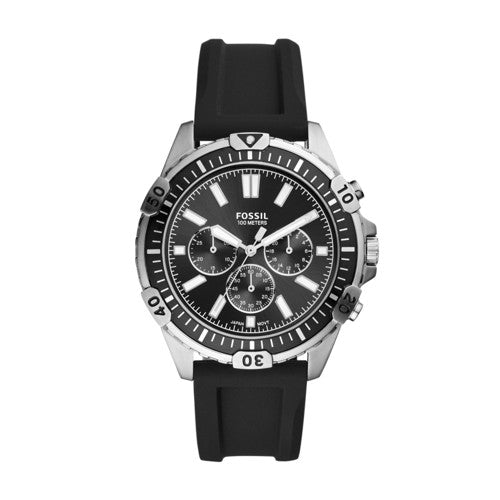 Fossil Garrett FS Men’s Chronograph Watch Black Dial, Black Silicone Strap Fossil Garrett FS Men’s Chronograph Watch Black Dial, Black Silicone Strap