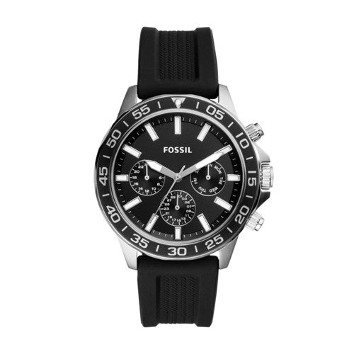 Fossil Bannon Men’s Multifunction Watch Black Sunray Dial, Black Silicone Strap Fossil Bannon Men’s Multifunction Watch Black Sunray Dial, Black Silicone Strap