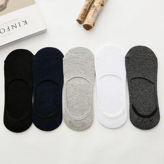 Plain No-Show Socks White Plain No-Show Socks White
