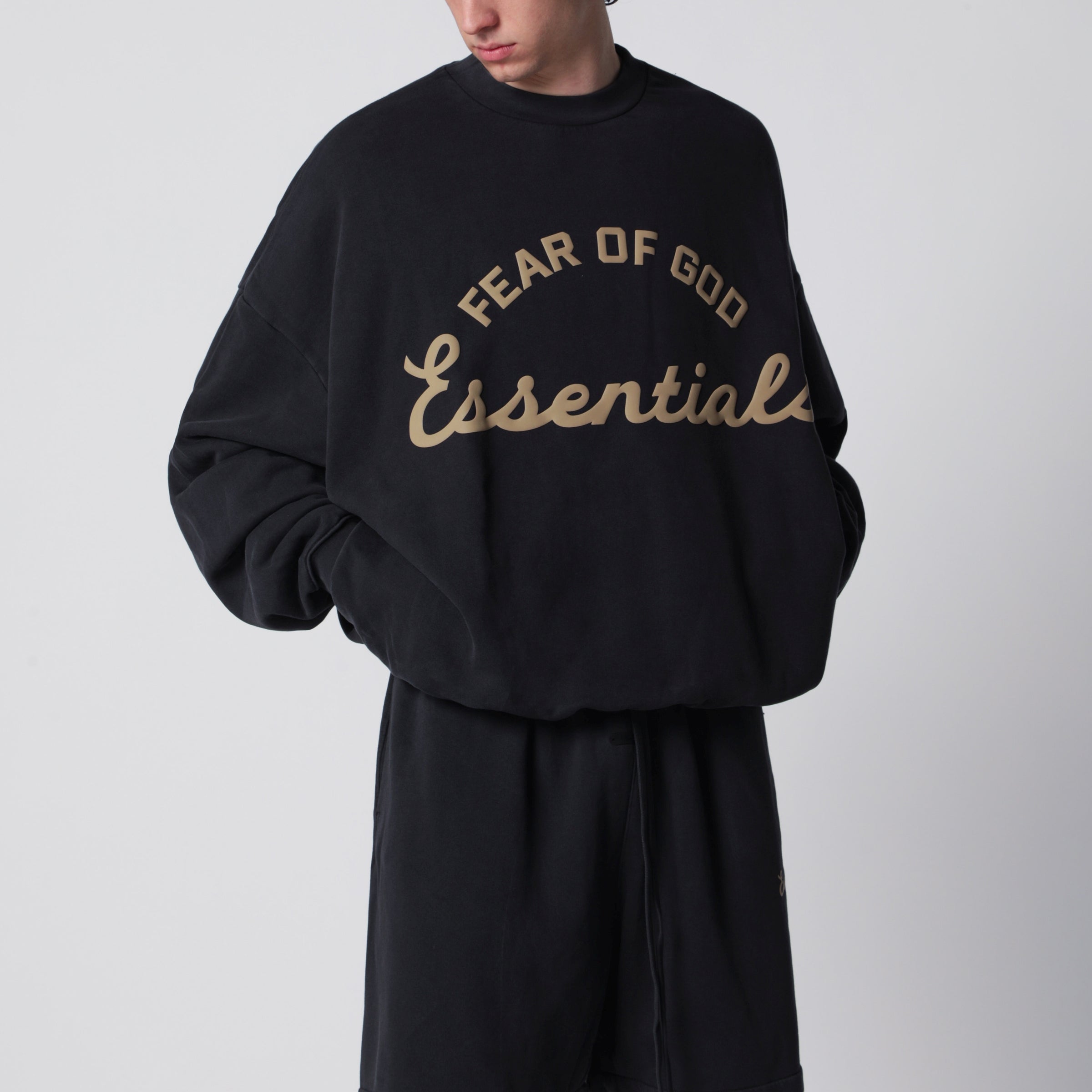 Training s black cotton fleece sweatshirt Training s black cotton fleece sweatshirt