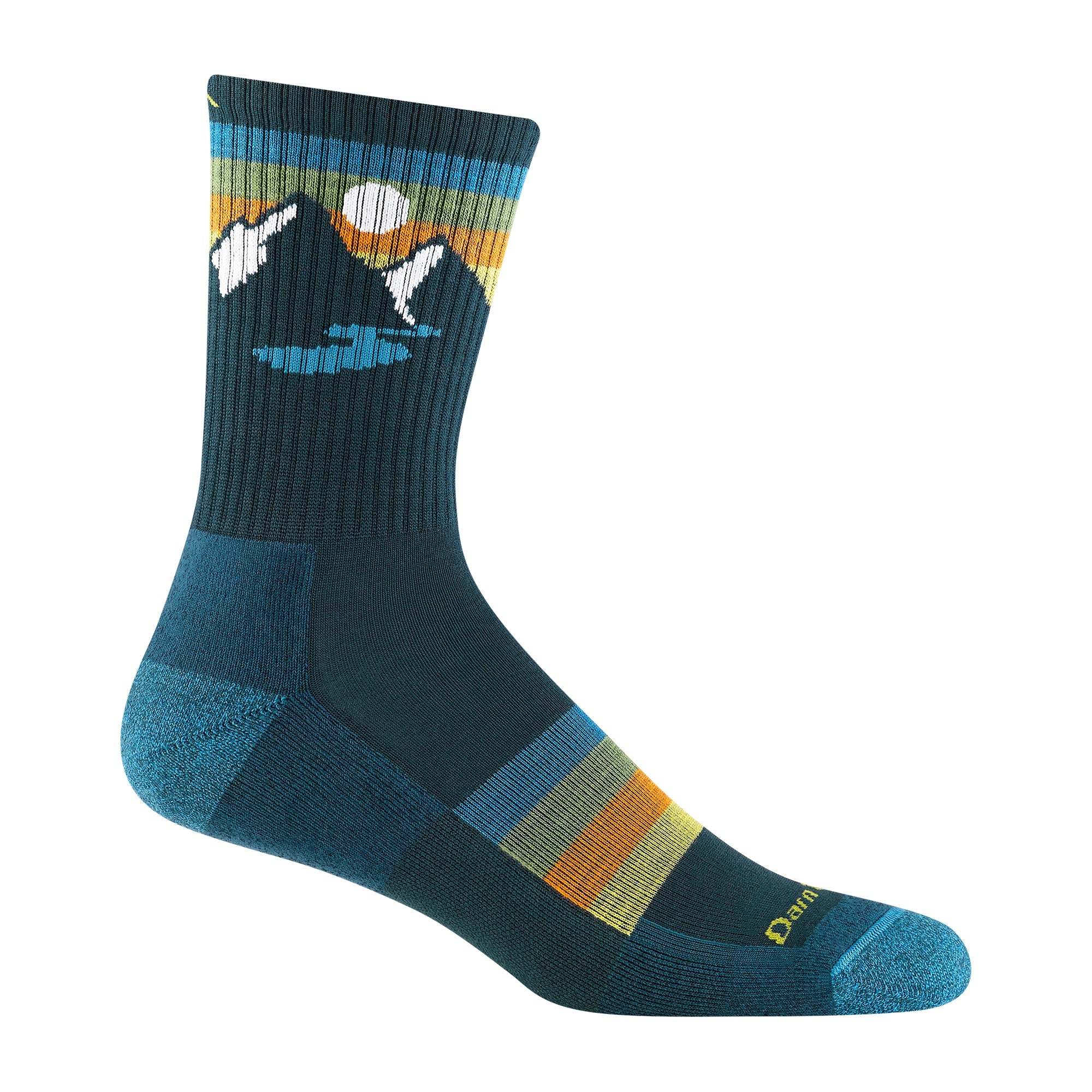 Mens Sunset Patterned Micro Crew Lightweight Hiking Seamless Merino Socks – M Bottle Mens Sunset Patterned Micro Crew Lightweight Hiking Seamless Merino Socks – M Bottle