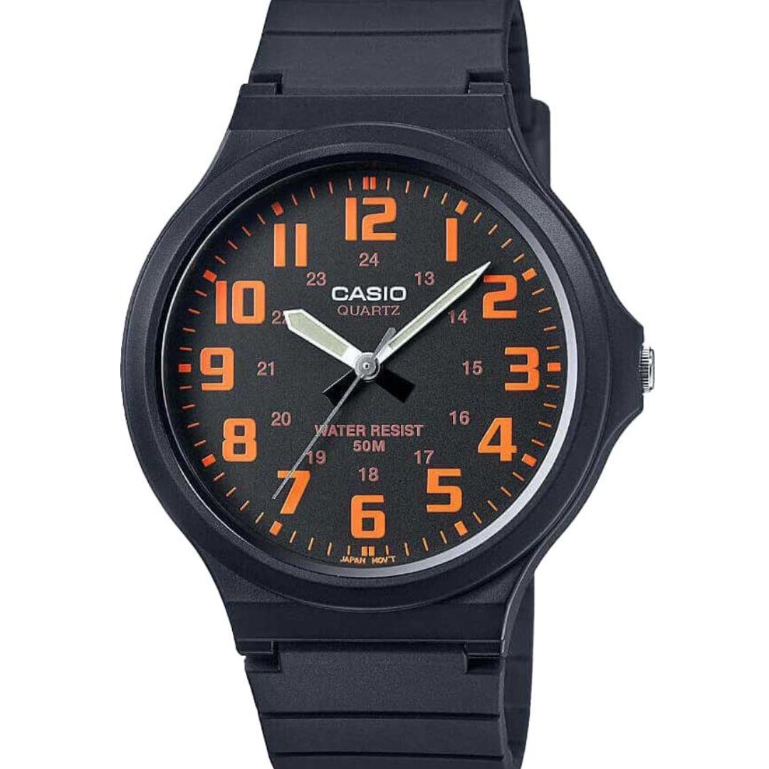 Men’s Analogue Watch with Resin Strap m Water Resistant – BLACKORANGE Men’s Analogue Watch with Resin Strap m Water Resistant – BLACKORANGE