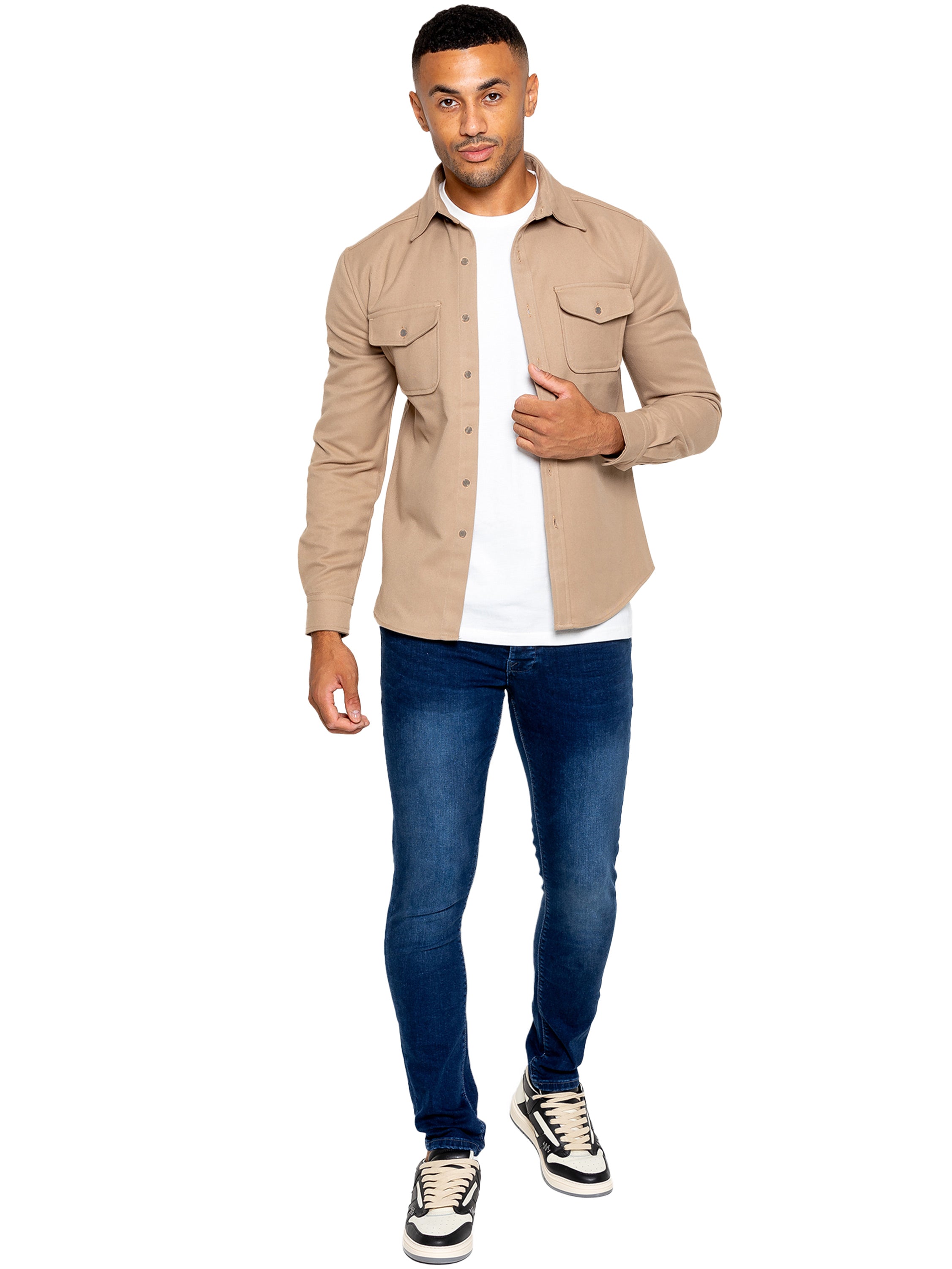 Menswear Men’s Oversized Textured Overshirt for a Chic Look