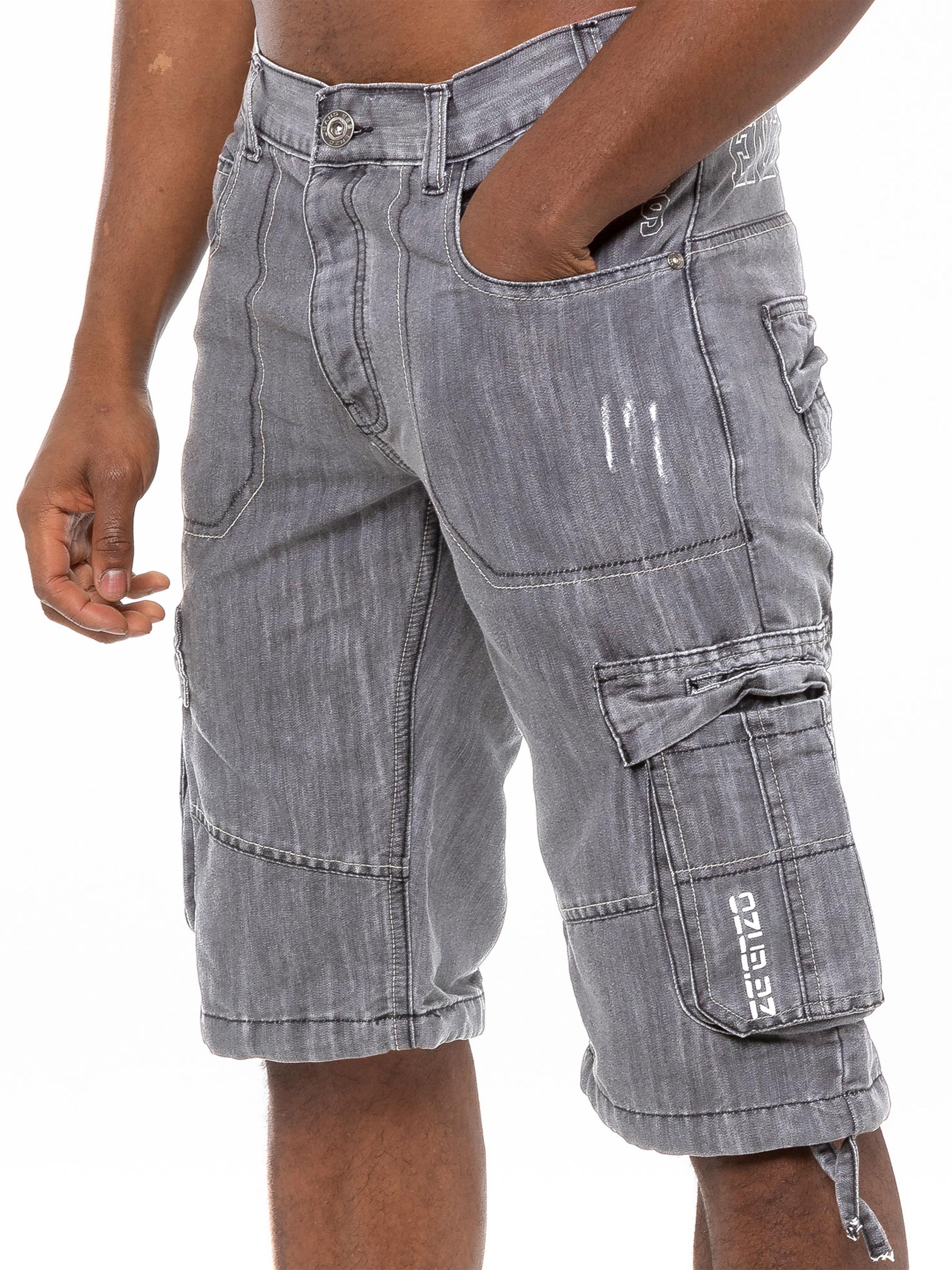 Mens Raw Combat Cargo Denim Shorts Mens Raw Combat Cargo Denim Shorts