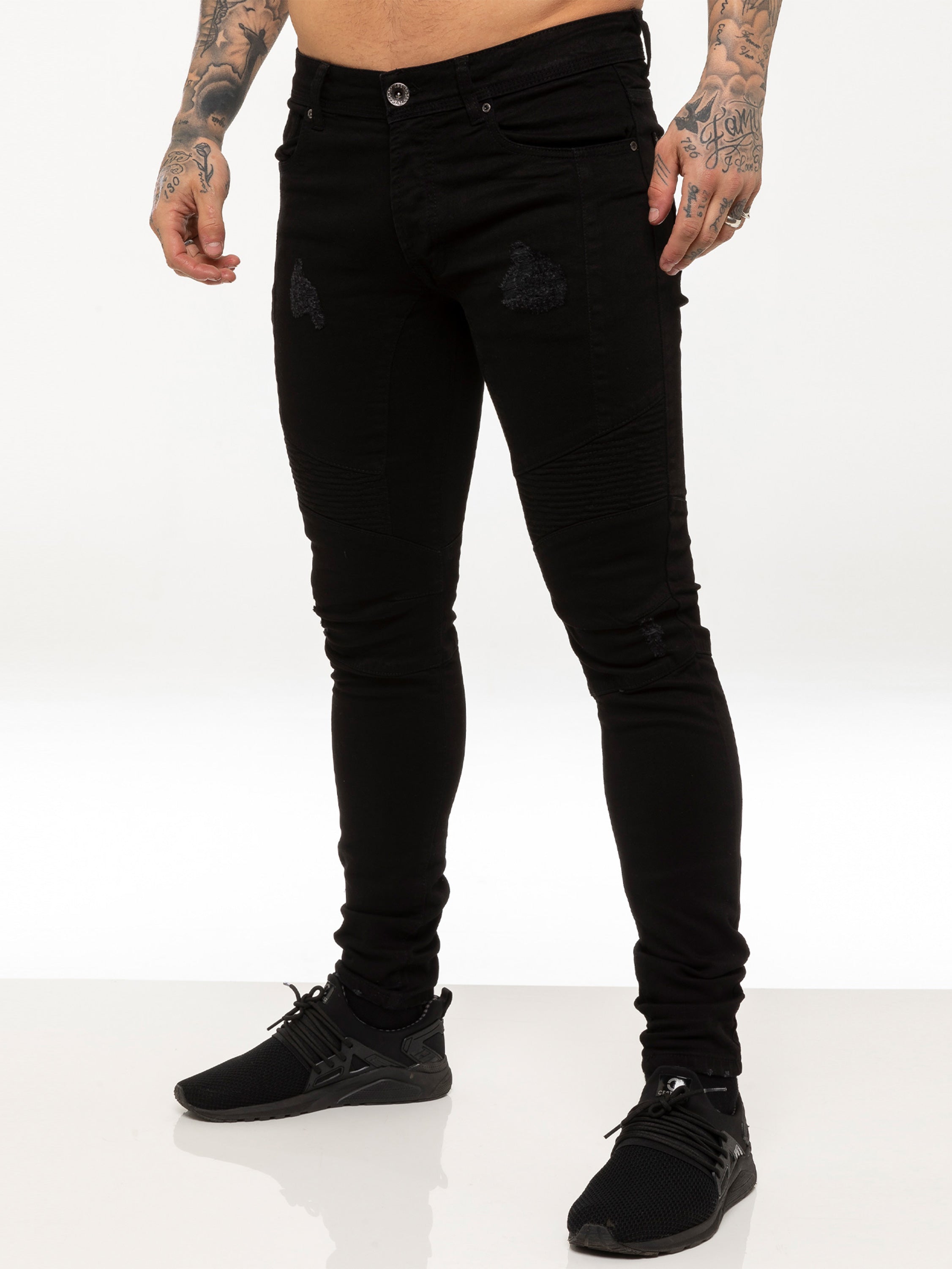 Mens Super Skinny Stretch Biker Denim Jeans Mens Super Skinny Stretch Biker Denim Jeans