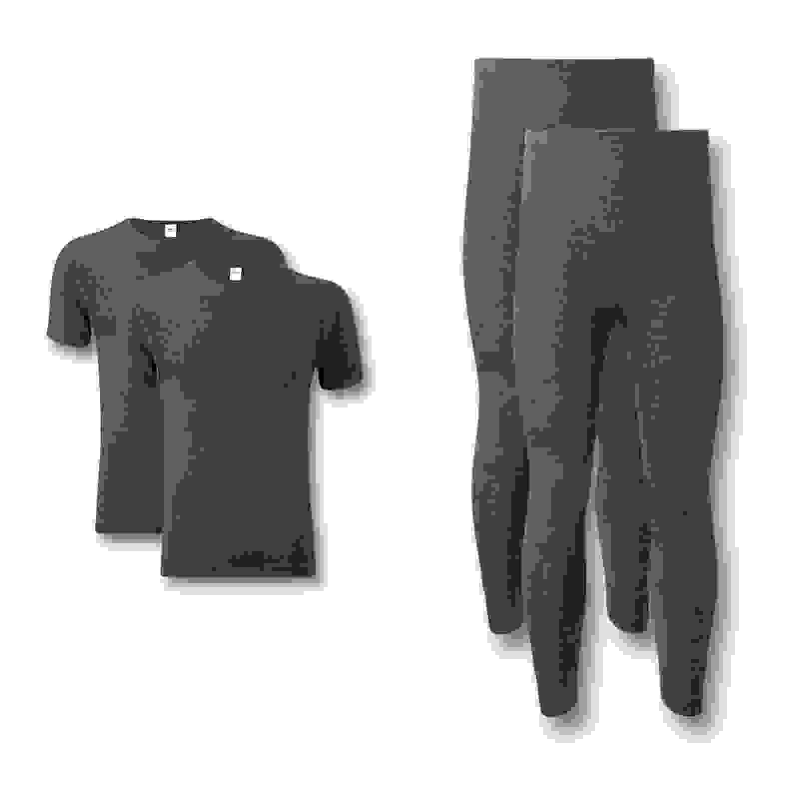 Pack Mens Thermal Underwear Set T Shirt Tops and Long John Bottoms Warm Baselayer Insulated Brushed Yarn for Winter Outdoor Sports in Pack Mens Thermal Underwear Set T Shirt Tops and Long John Bottoms Warm Baselayer Insulated Brushed Yarn for Winter Outdoor Sports in