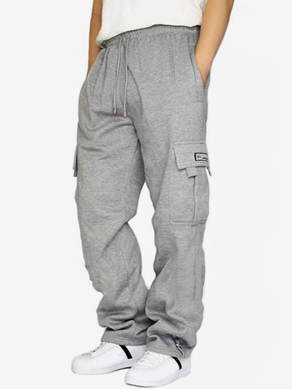 Men’s Trousers Casual Oversized Natural Waist Straight Cargo Pant With Pockets Men’s Trousers Casual Oversized Natural Waist Straight Cargo Pant With Pockets