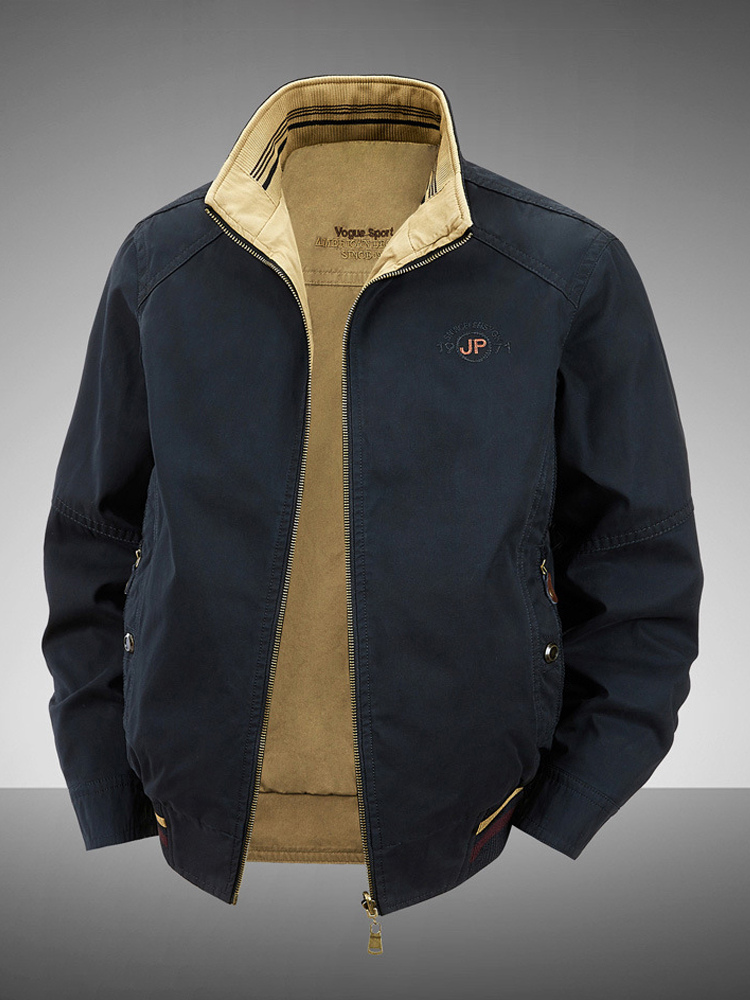 Men’s Cotton Jacket Stand Collar Casual Workwear Durable Multi Pocket Outerwear Men’s Cotton Jacket Stand Collar Casual Workwear Durable Multi Pocket Outerwear