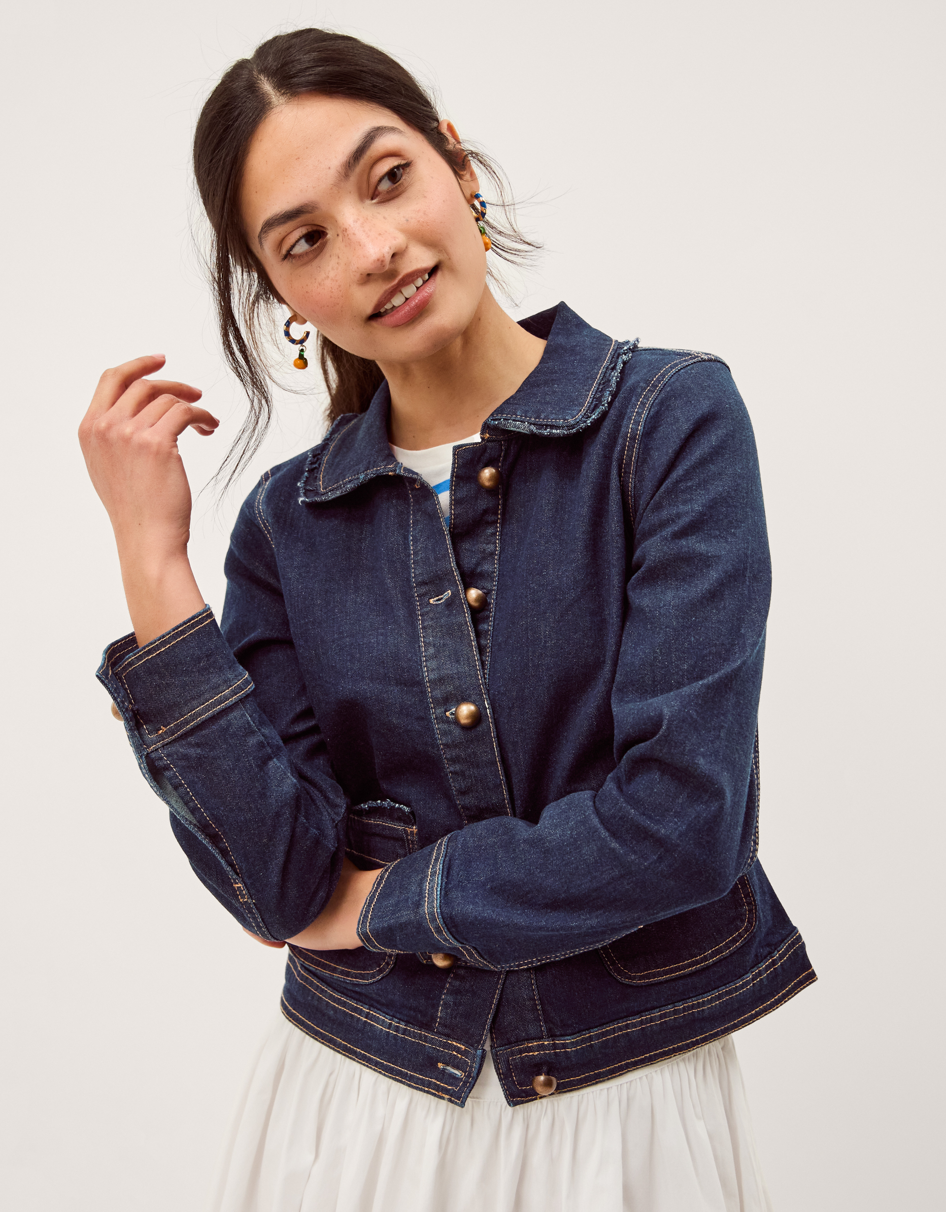 Sadie Frill Denim Jacket Blue