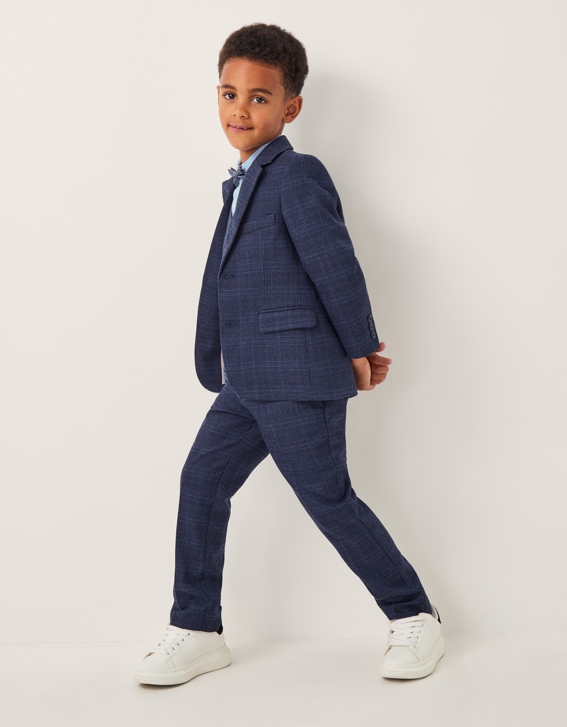 Oliver Check Pocket Detail Blazer Blue Oliver Check Pocket Detail Blazer Blue