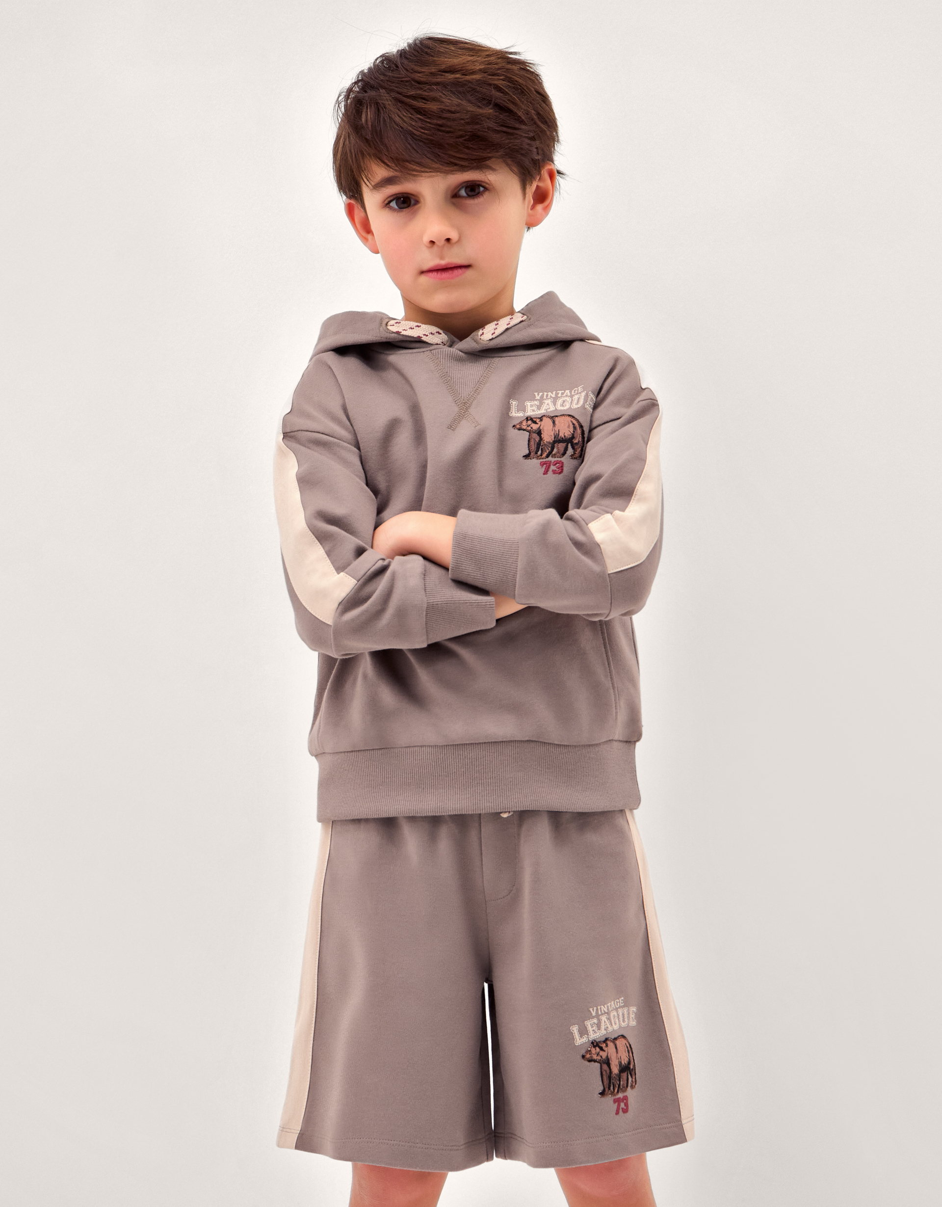 League Hoodie & Shorts Set Brown League Hoodie & Shorts Set Brown