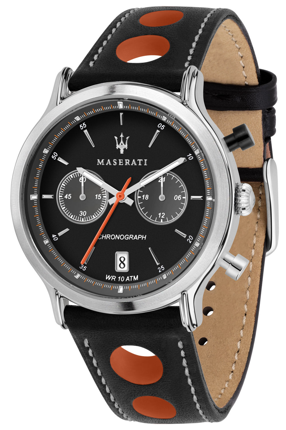 Maserati Men’s Watch mm Stainless Steel Case, Black Leather Strap, Quartz Movement Maserati Men’s Watch mm Stainless Steel Case, Black Leather Strap, Quartz Movement