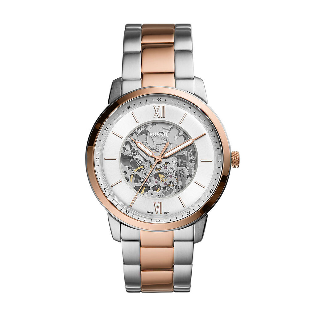 Fossil Neutra Automatic Men’s Watch mm White Sunray Dial Fossil Neutra Automatic Men’s Watch mm White Sunray Dial