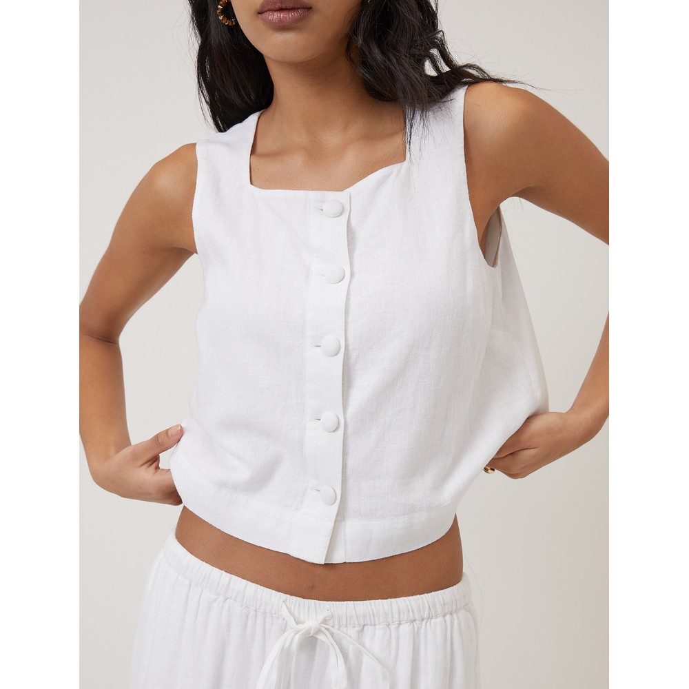 Sammie Button Front Tank Top