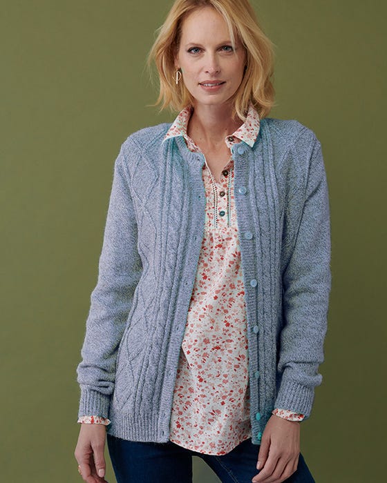 Damart Cable Knit Cardigan Damart Cable Knit Cardigan