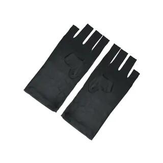 WGOMM – Fingerless Anti UV Gloves for Gel Nail Art Various Designs Short Edition – Plain – Black