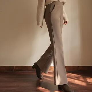 Boot-Cut Winter Suit Pants Beige Boot-Cut Winter Suit Pants Beige