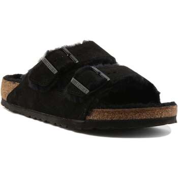 BIRKENSTOCK Arizona Shearling Slides men’s Flat sandals in Black BIRKENSTOCK Arizona Shearling Slides men’s Flat sandals in Black