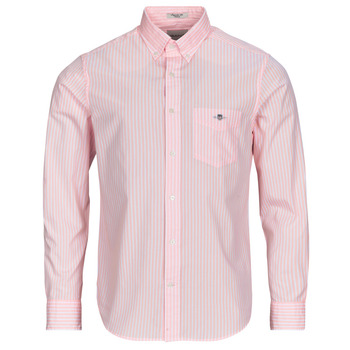 Gant REG CLASSIC POPLIN STRIPE SHIRT men’s Long sleeved Shirt in Pink Gant REG CLASSIC POPLIN STRIPE SHIRT men’s Long sleeved Shirt in Pink