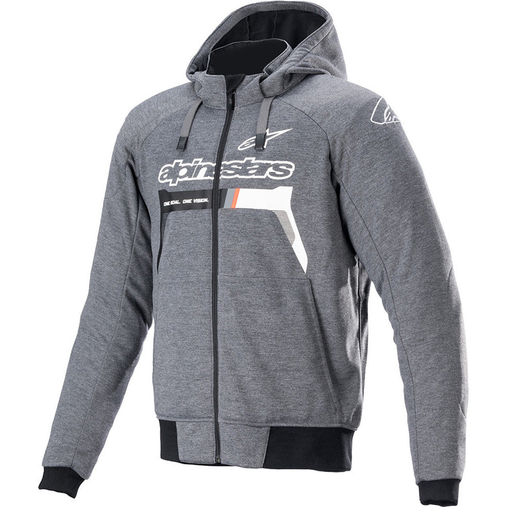 Alpinestars Chrome Ignition Motorcycle Hoodie – Melange Dark Grey White ” | Alpinestars Chrome Ignition Motorcycle Hoodie – Melange Dark Grey White ” |