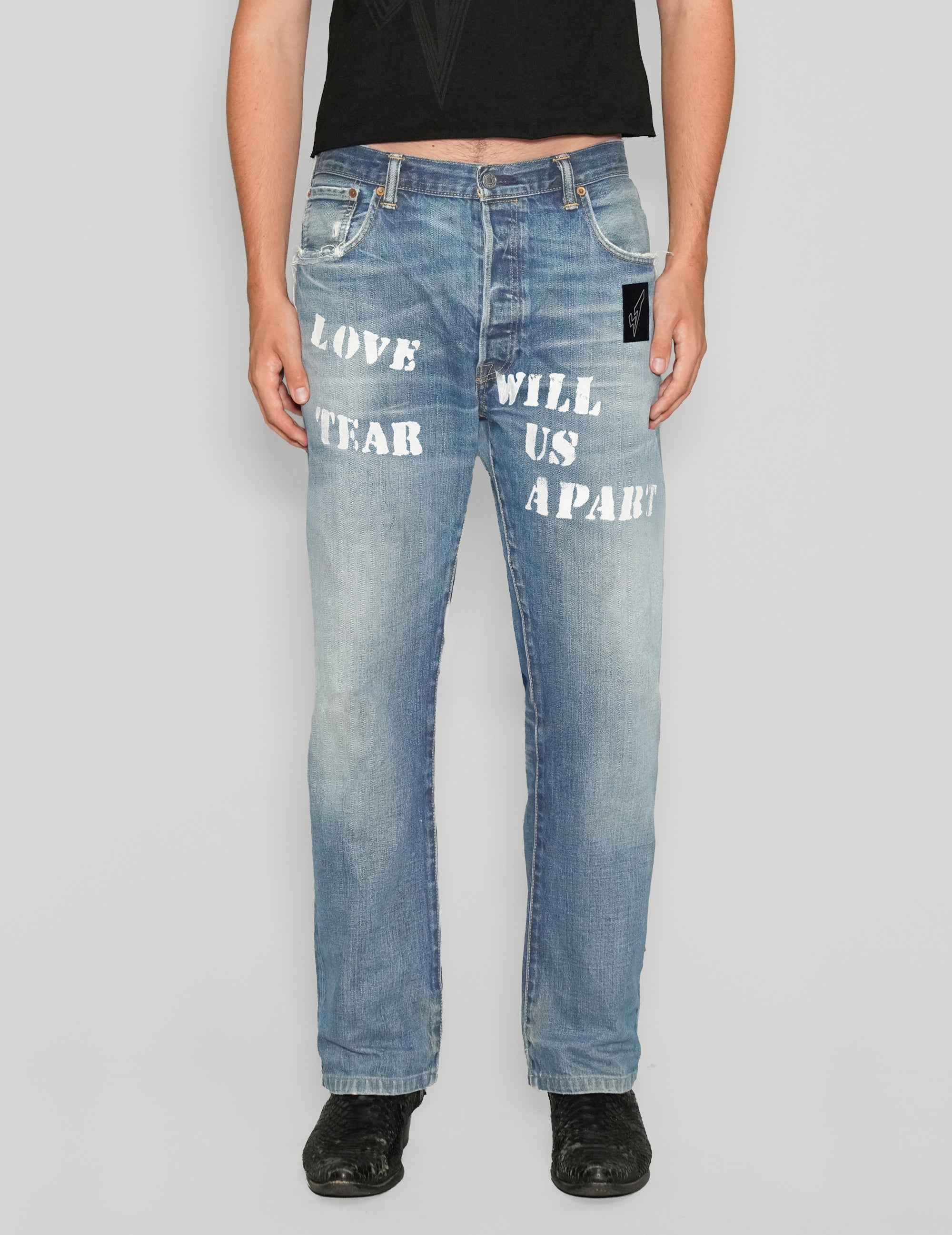 ‘Love Will Tear Us Apart’ Jeans in Light Blue ‘Love Will Tear Us Apart’ Jeans in Light Blue