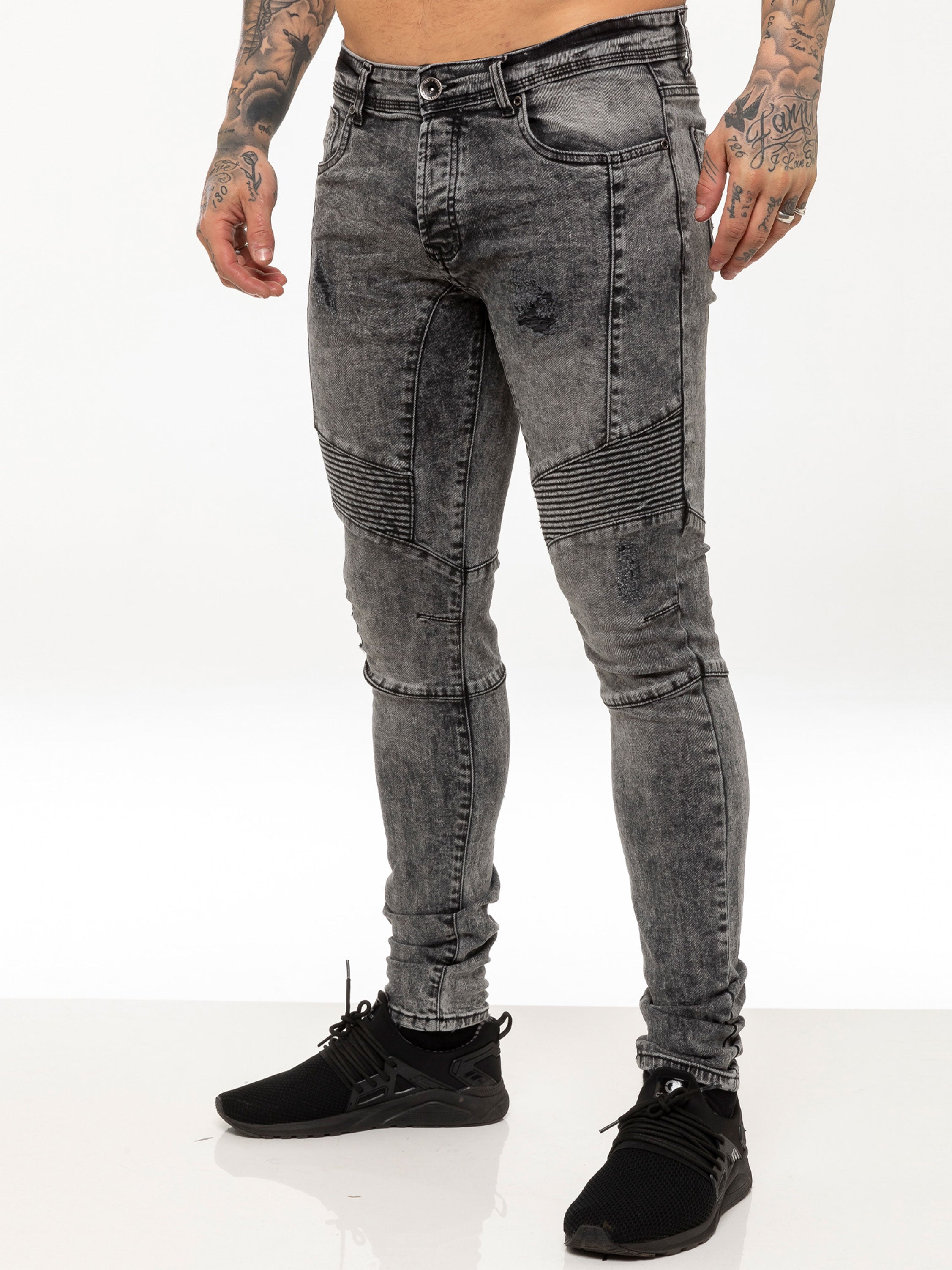 Mens Super Skinny Stretch Biker Denim Jeans Mens Super Skinny Stretch Biker Denim Jeans