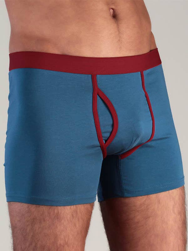 Organic Cotton Boxer Shorts: Mens – M Denim Blue Organic Cotton Boxer Shorts: Mens – M Denim Blue