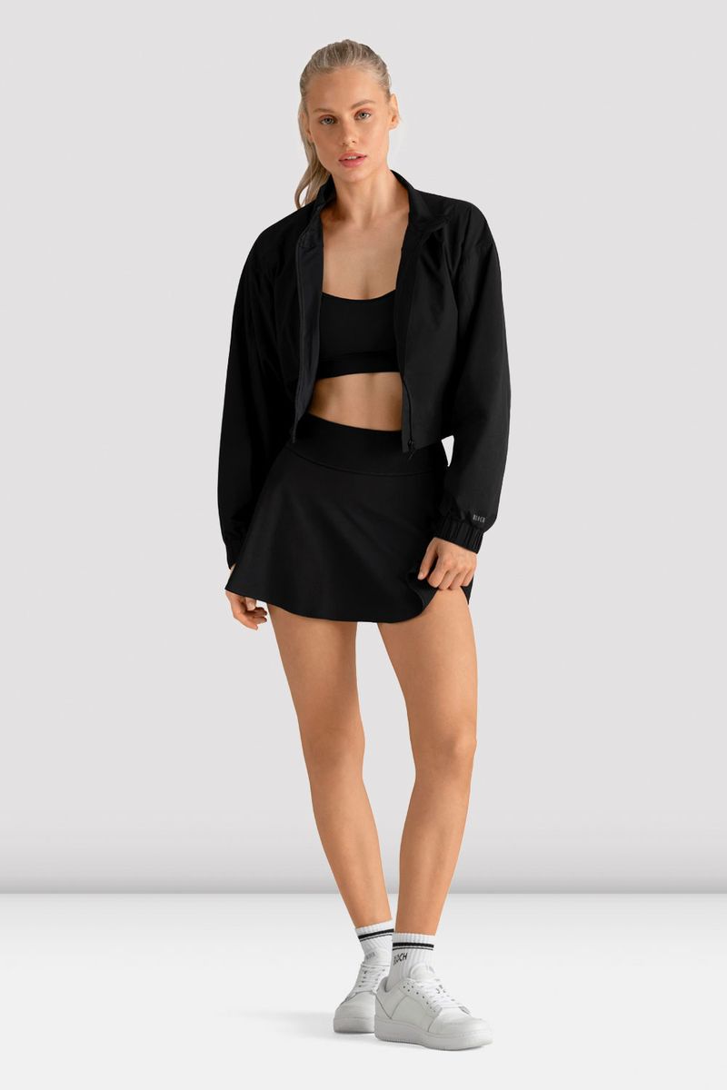 BLOCH Ladies Apex Cropped Bomber Jacket, Black BLOCH Ladies Apex Cropped Bomber Jacket, Black