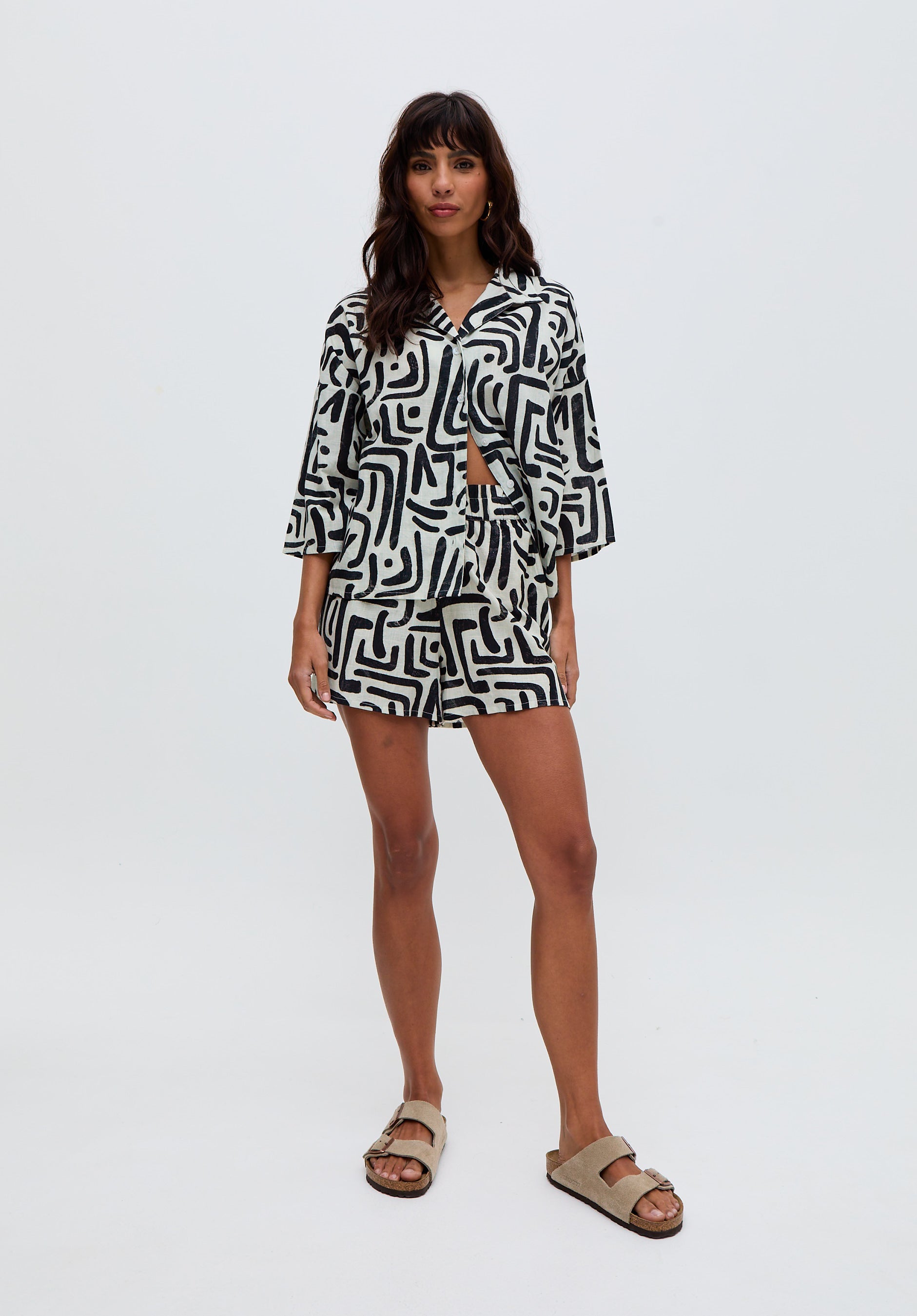 Nicola Button Down Warhol Print Shirt In Multi Nicola Button Down Warhol Print Shirt In Multi