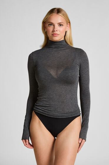 Hunkemöller super soft Turtleneck shirt with Cashmere Grey Hunkemöller super soft Turtleneck shirt with Cashmere Grey